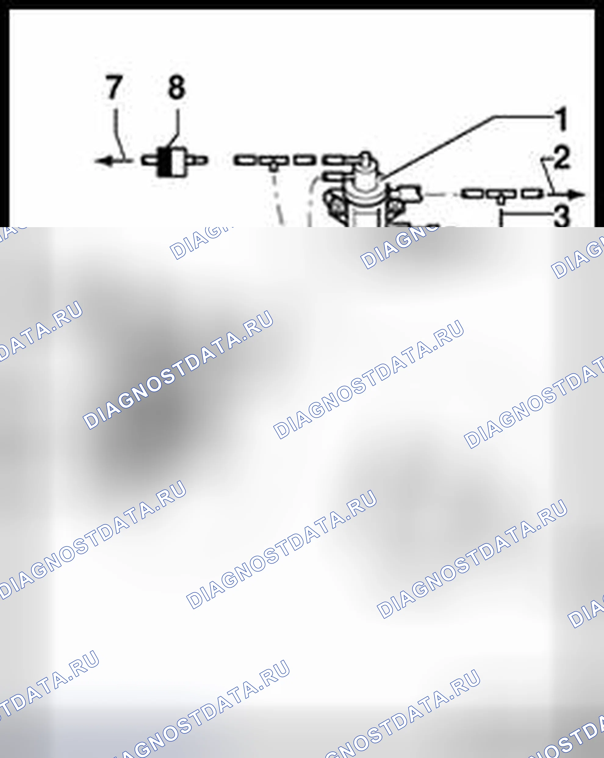 Рис. 306: Соединения линии турбокомпрессора. Volkswagen Golf Mk4