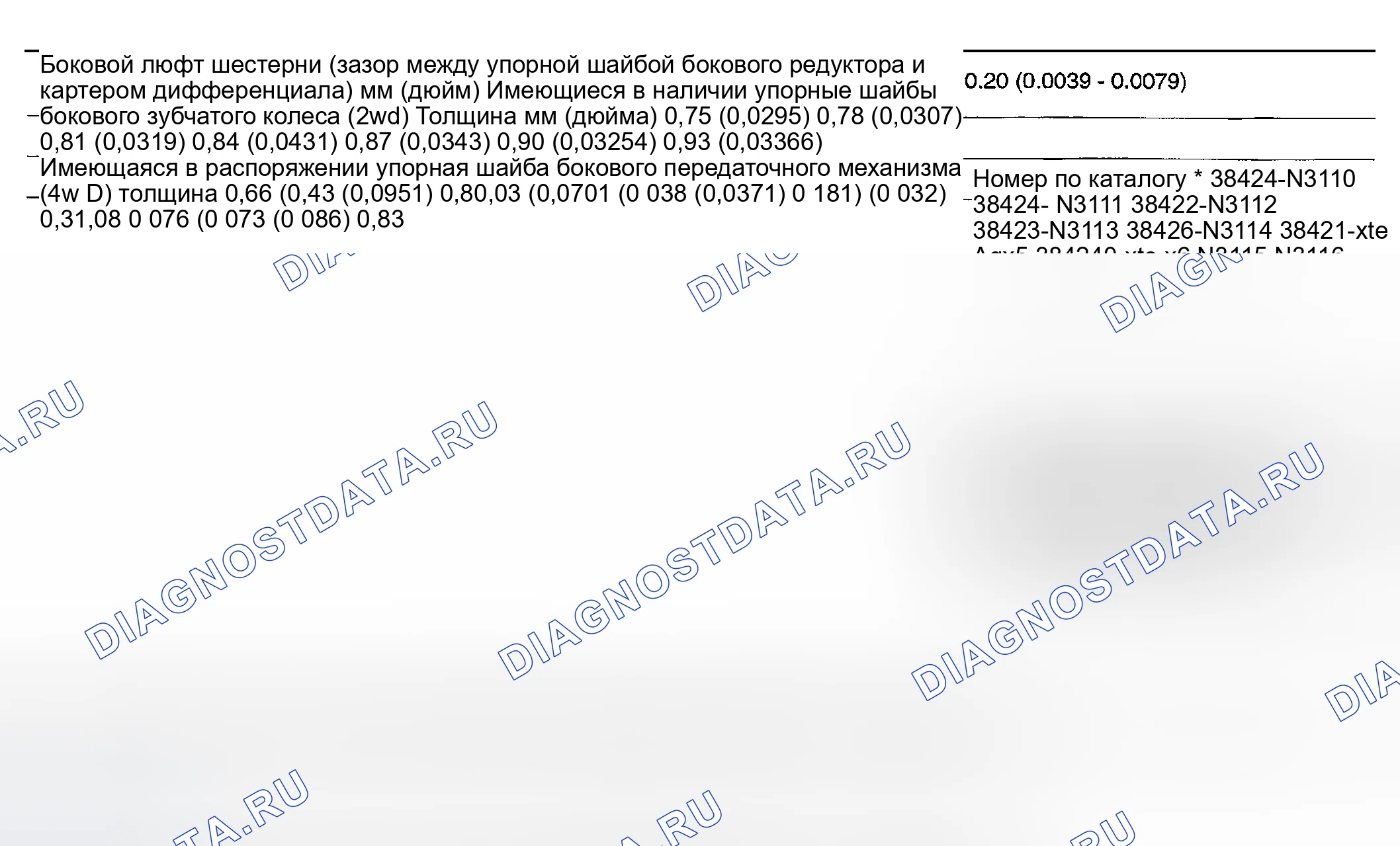 Рис. 197: РЕГУЛИРОВКА БОКОВОЙ ПЕРЕДАЧИ (БЕЗ LSD). Honda Odyssey (North America) I