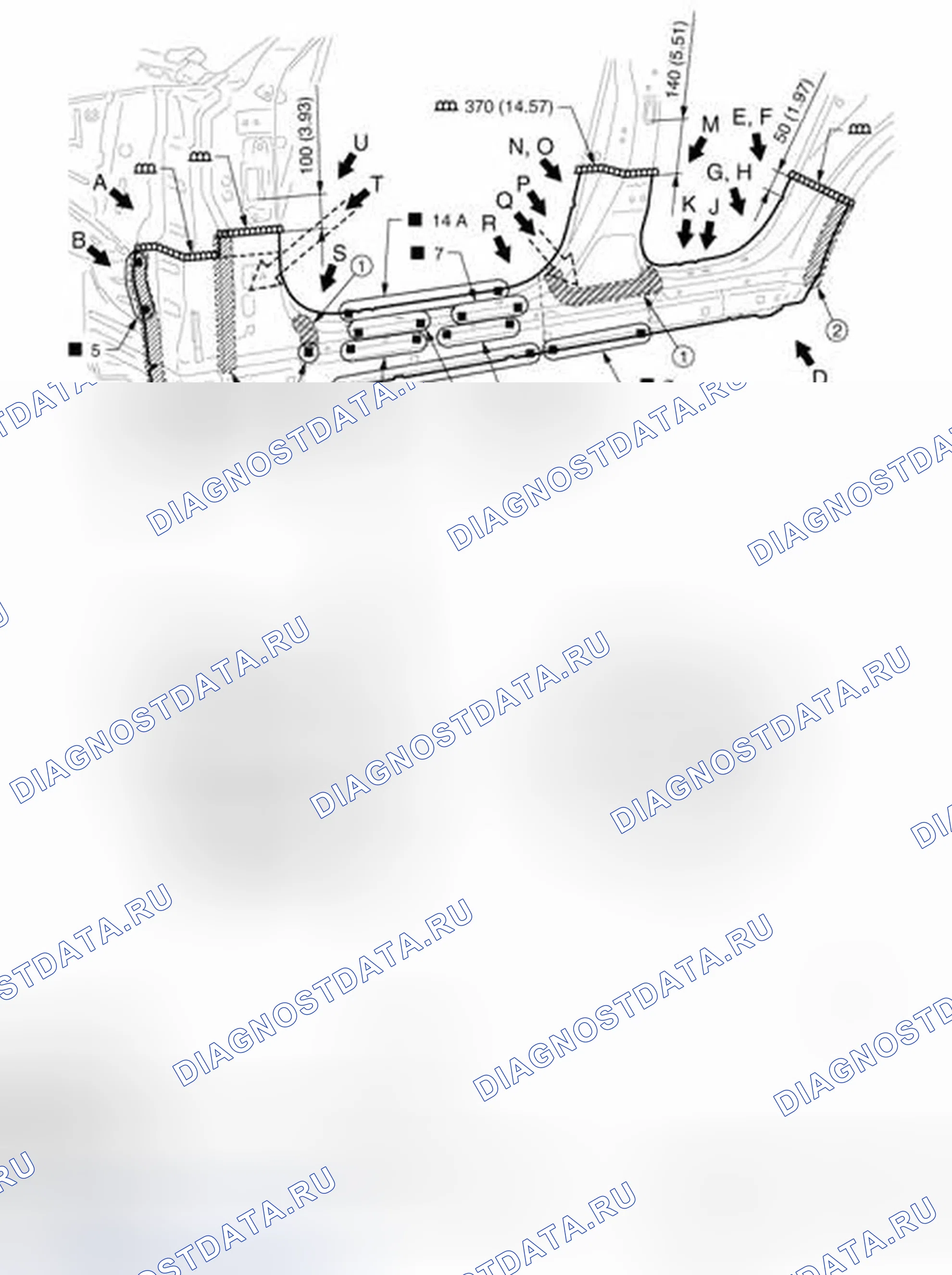 Рис. 204: Внешний порог. Infiniti FX35 II рестайлинг