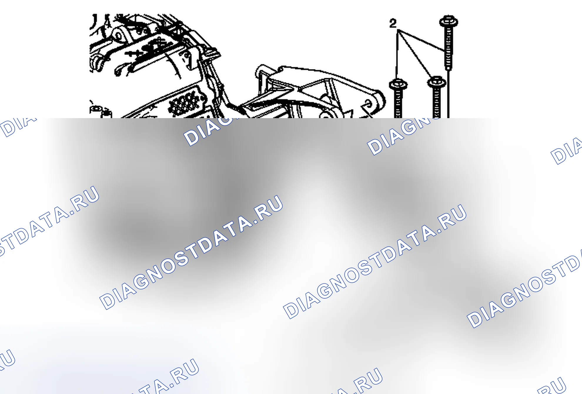 Рис. 74: Замена заднего крепления коробки передач (Fwd). Chevrolet Equinox II