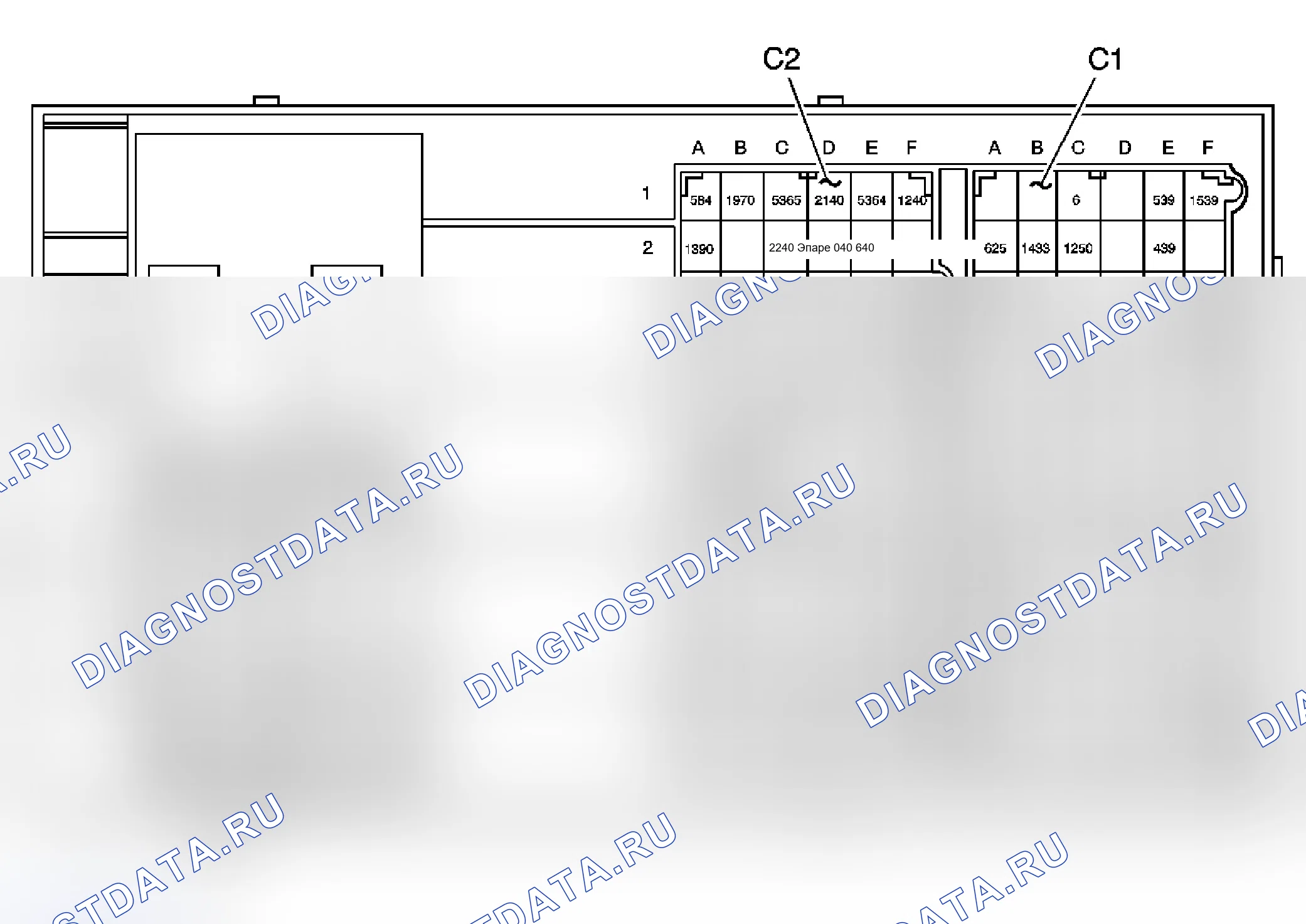 Рис. 107: Блок предохранителей - вид снизу под капотом. Chevrolet Chevy Express G1500 