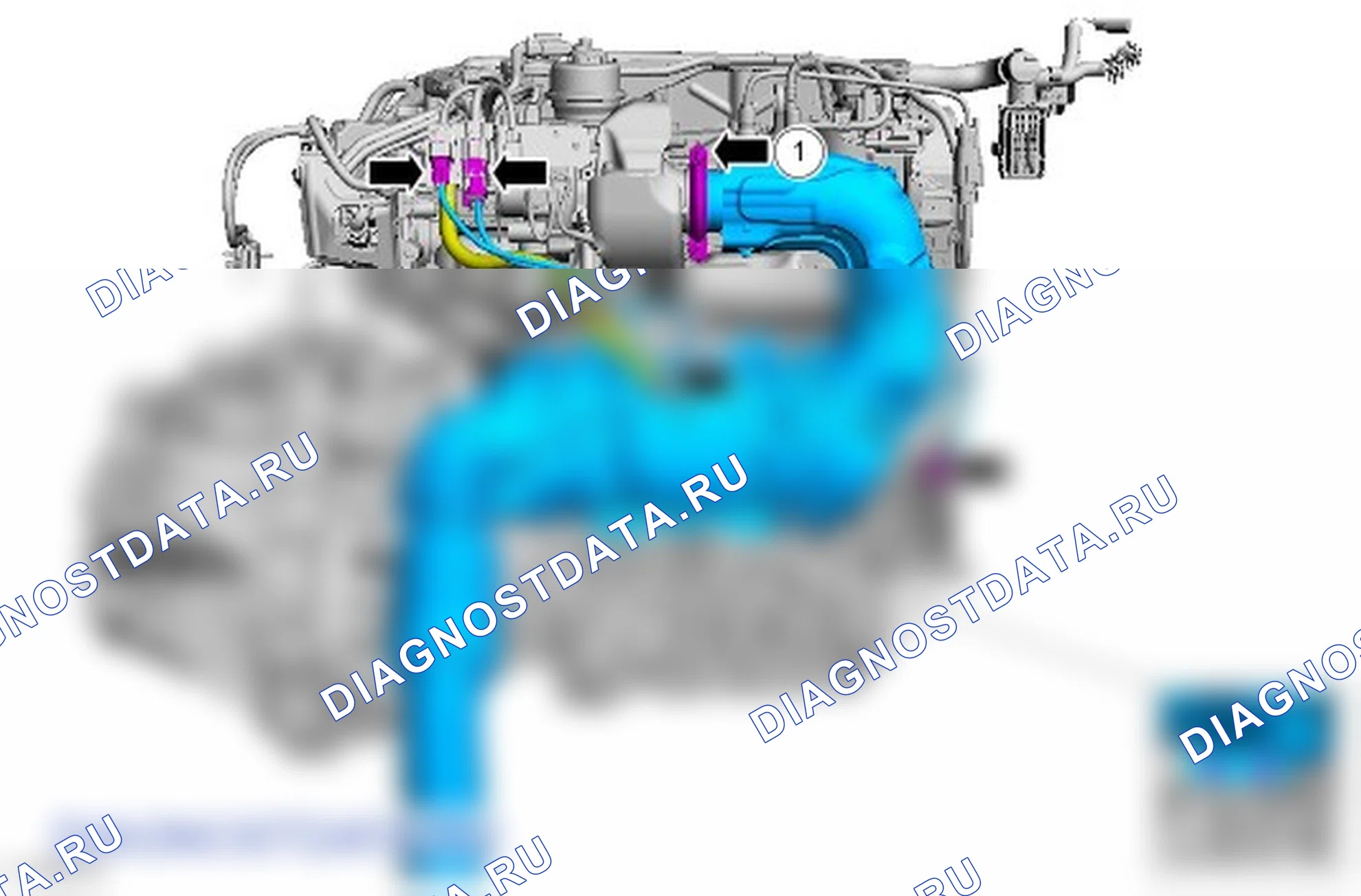 Как снять присоединяемые детали двигателя. Ford S-MAX II