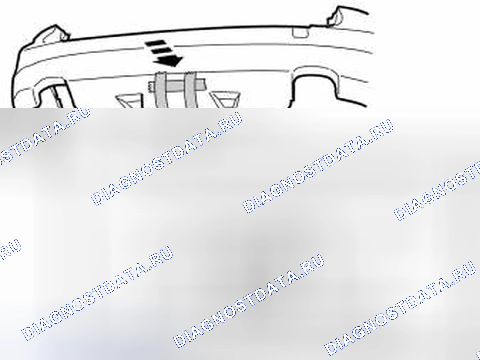 Рис. 216: ВЫРЕЗАНИЕ КРЫШКИ БАМПЕРА. Volvo V70 III
