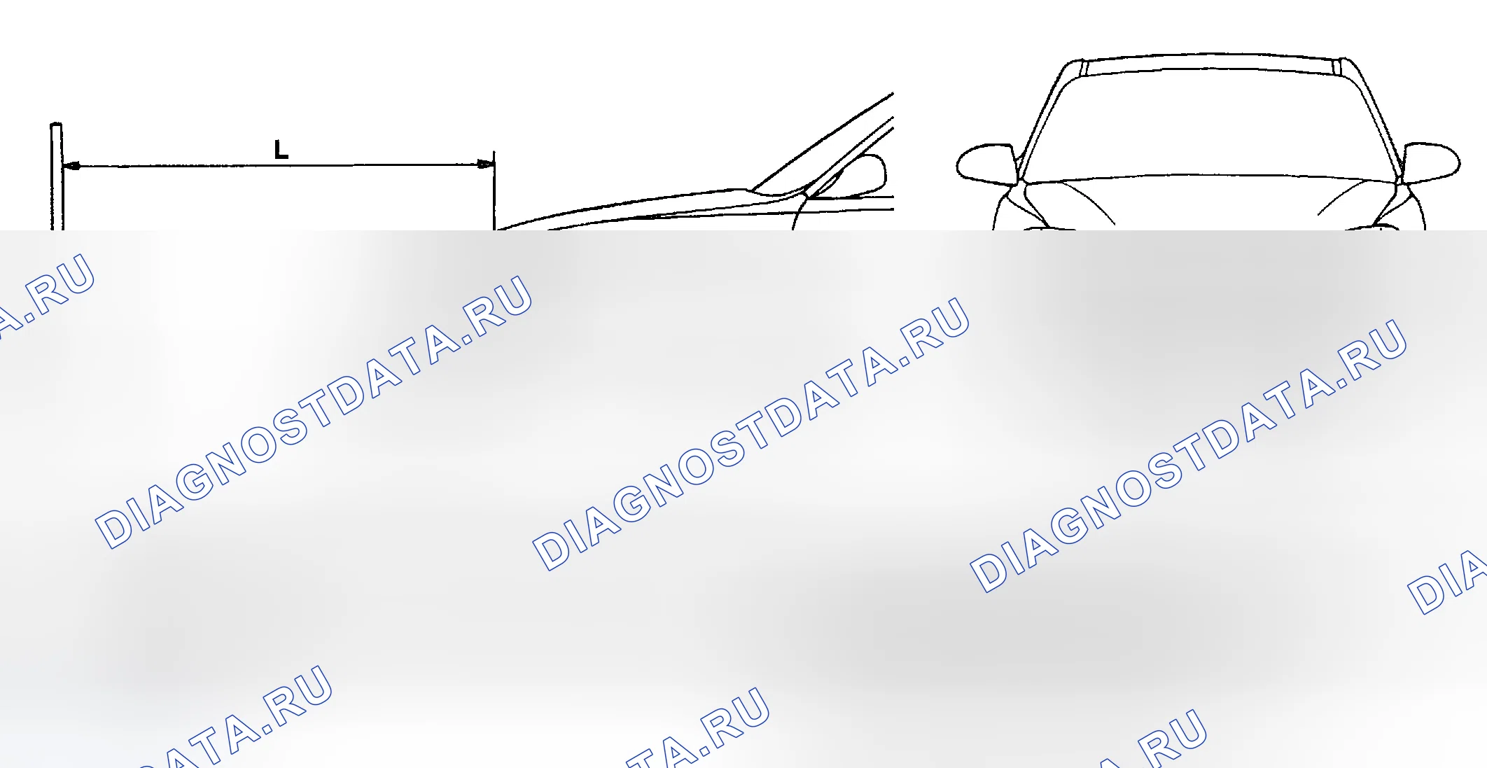 Рис. 26: ФАРА И ТОЧКА ПРИЦЕЛИВАНИЯ ПРОТИВОТУМАННОЙ ФАРЫ. Hyundai Accent II рестайлинг