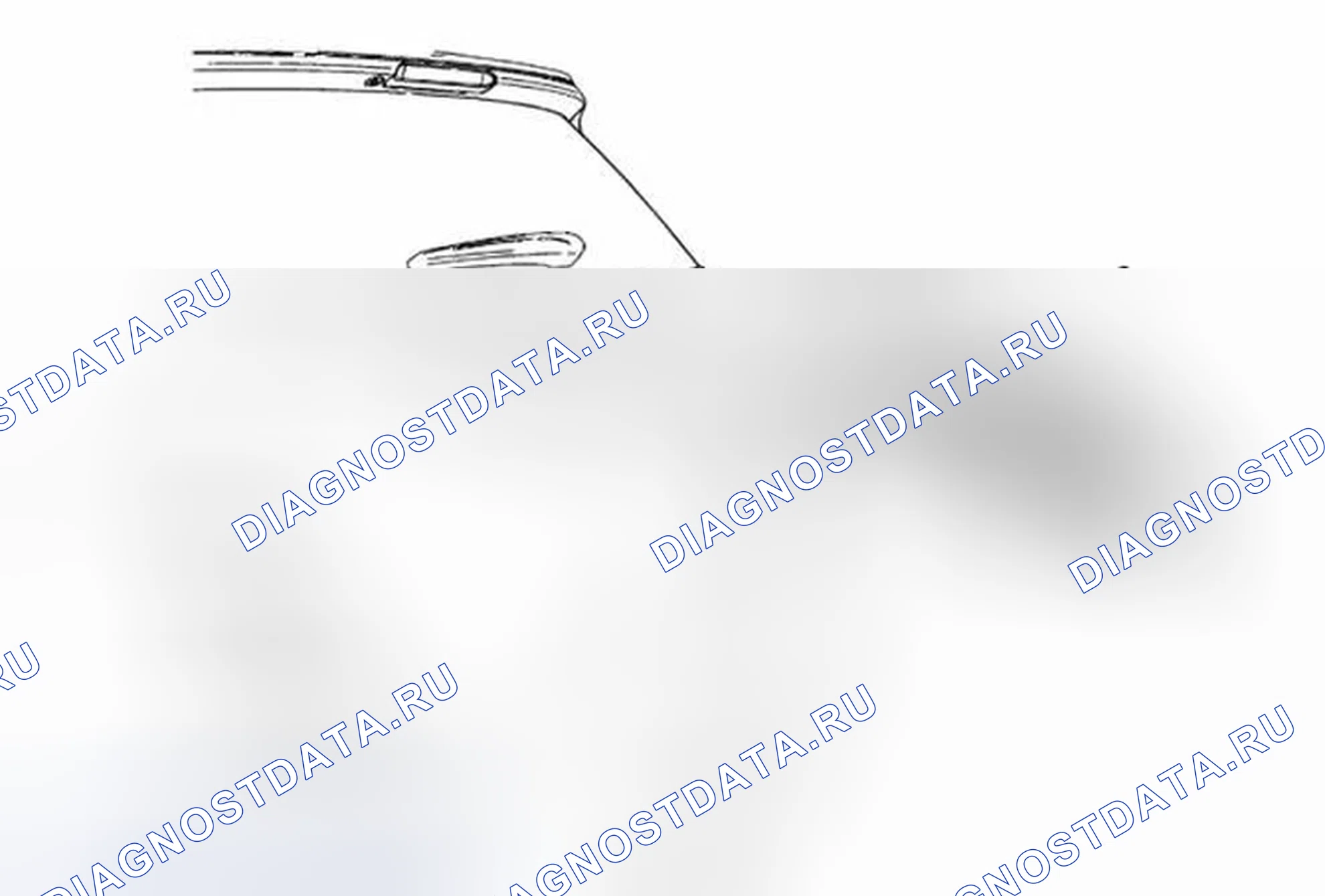 Рис. 9: Замена аппликации центра дверь багажника. Buick Encore I