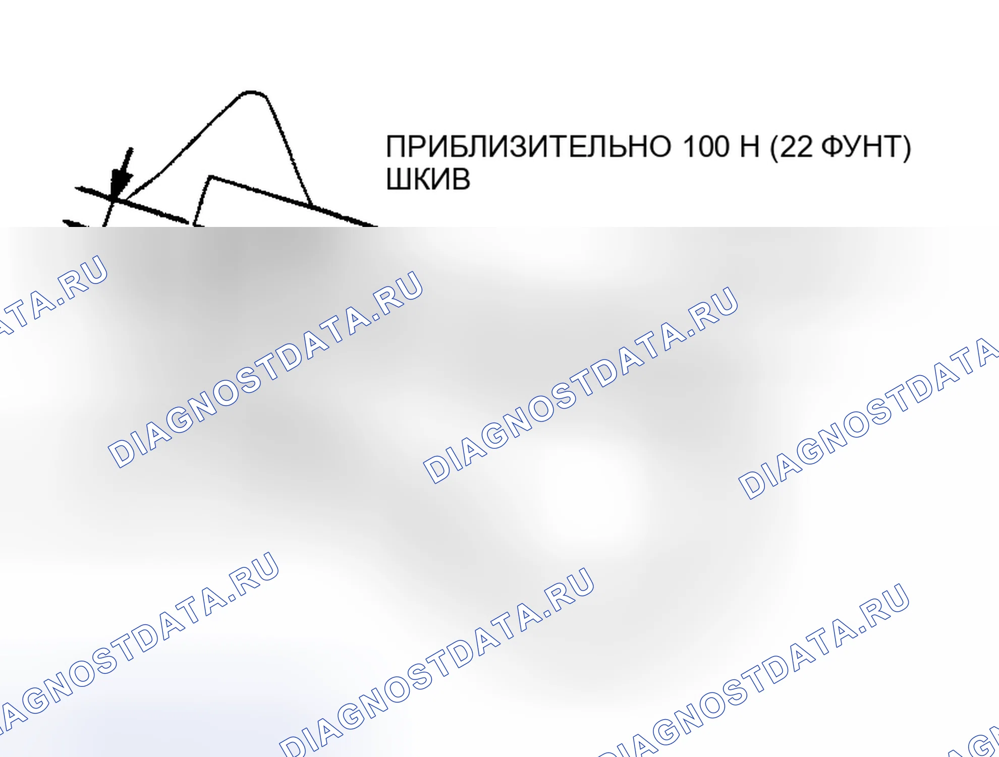 Рис. 5: Измерение прогиба ремня. Honda Edix I
