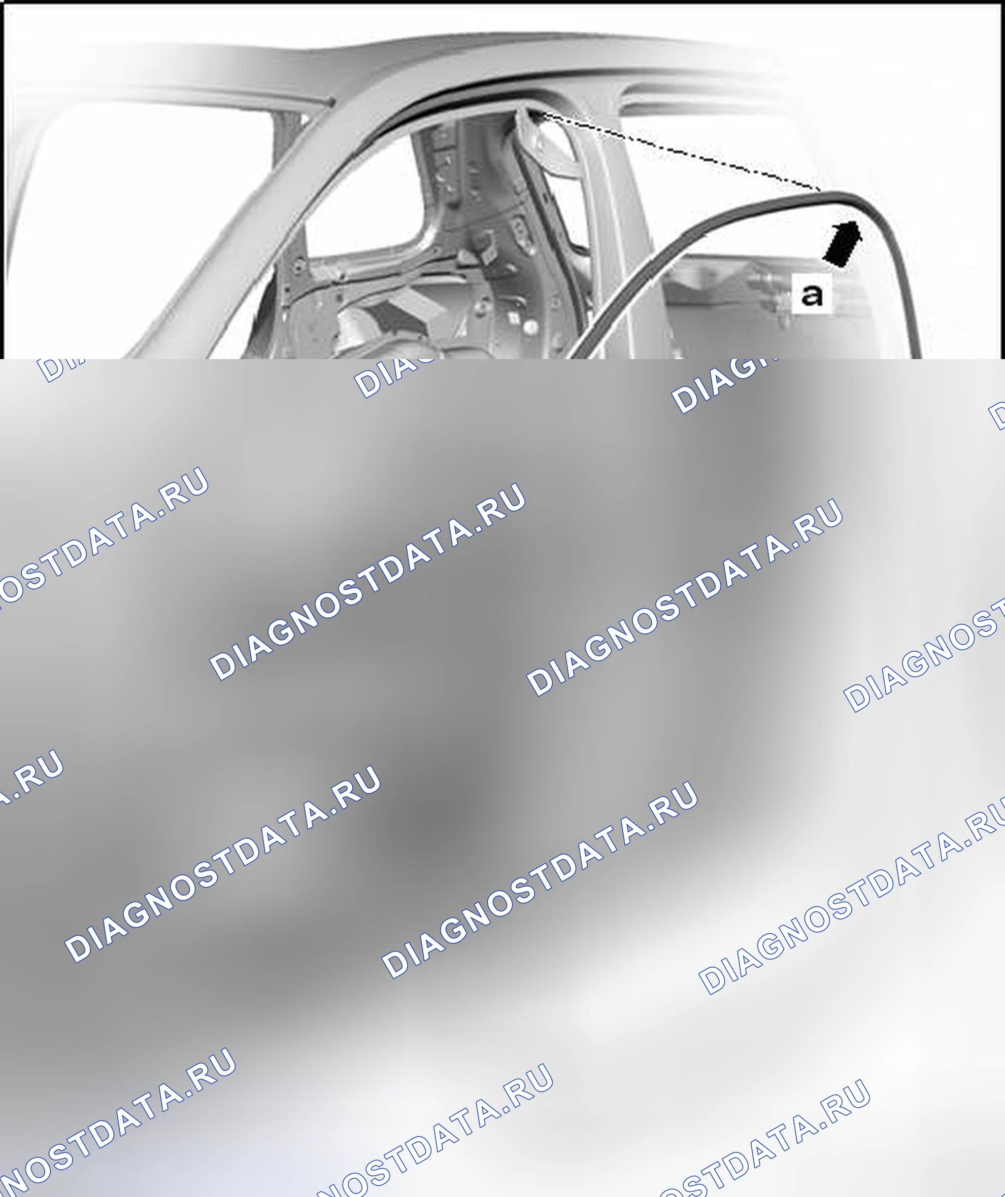Рис. 109: УПЛОТНЕНИЕ ВНУТРЕННЕЙ ДВЕРИ. Volkswagen Touareg II