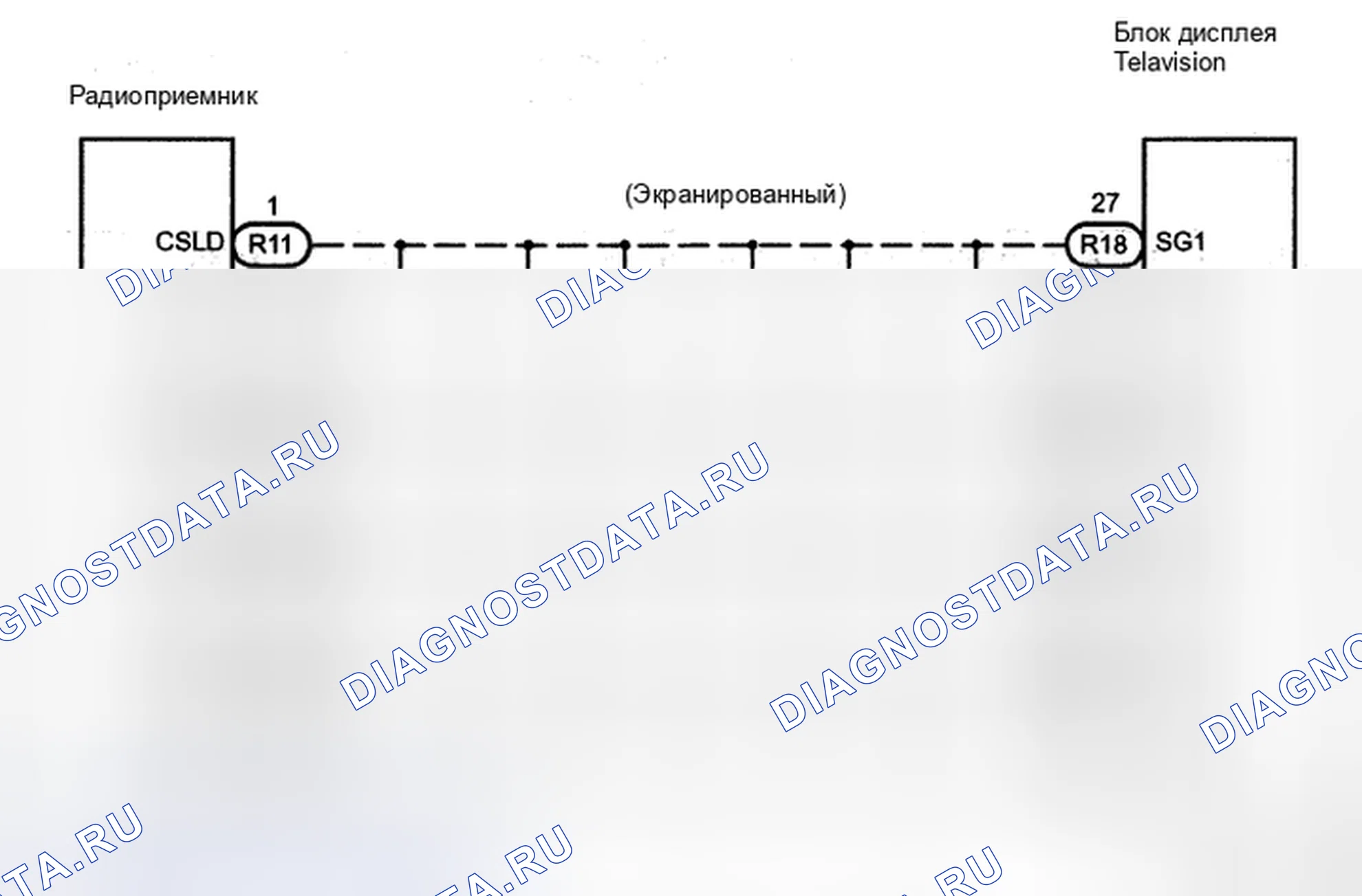 Рис. 181: электросхема сборки радиоприемника и телевизионного дисплея. Toyota 4Runner IV рестайлинг