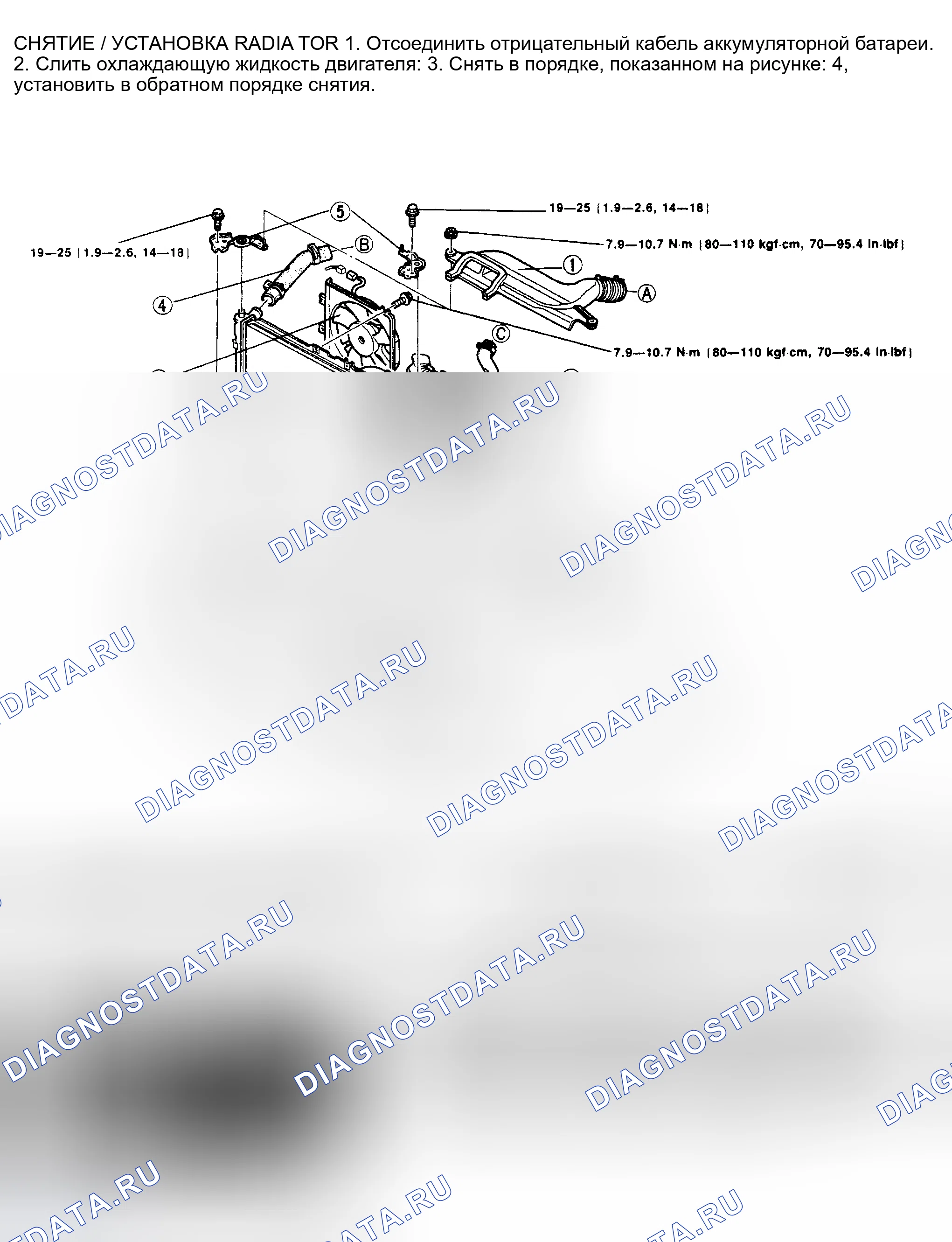 Рис. 19: Демонтаж и монтаж. Mazda MX-6 I