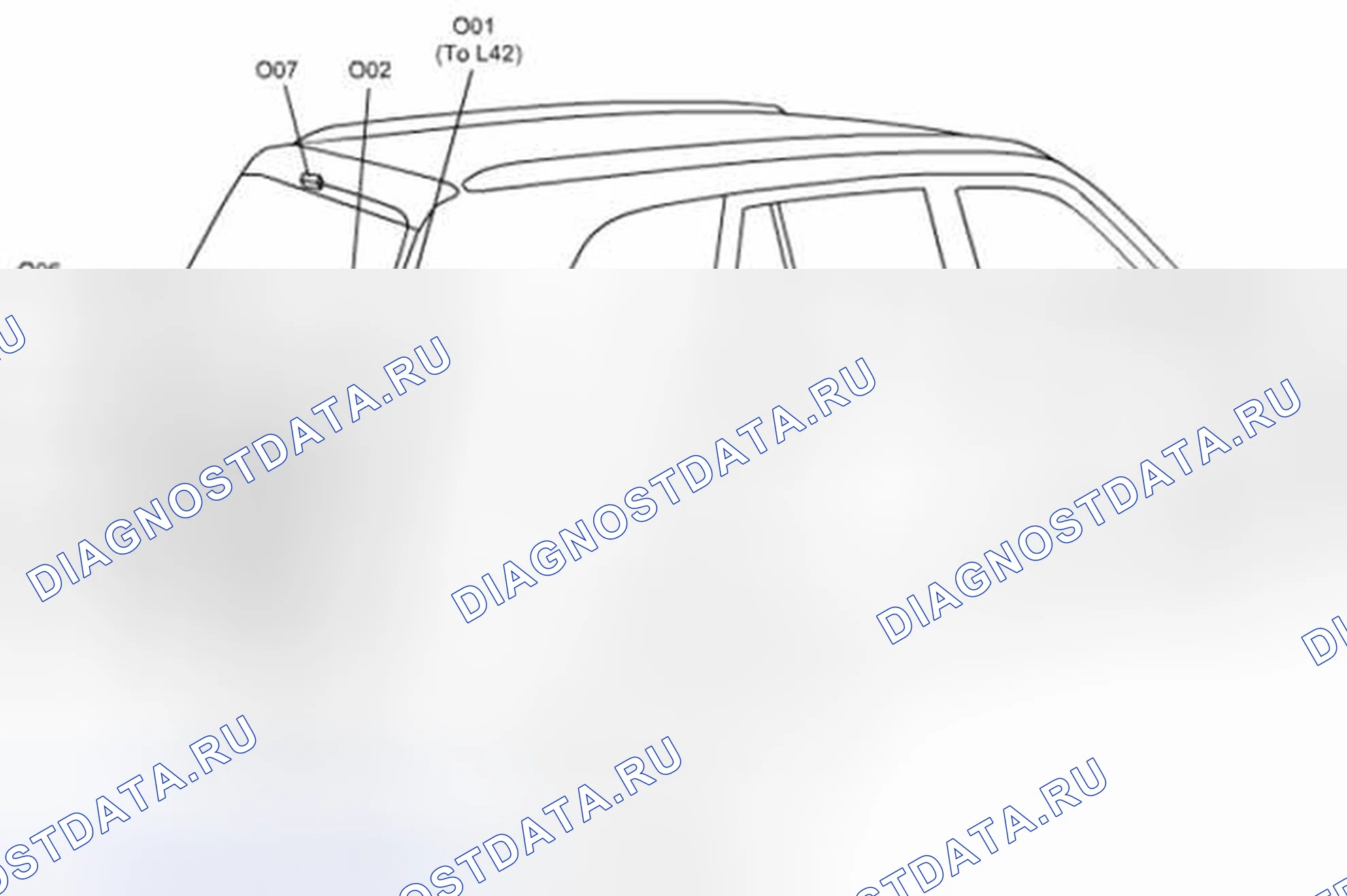Рис. 24: O: Жгут задних дверей (с запасным колесом). Suzuki Grand Vitara II рестайлинг 2