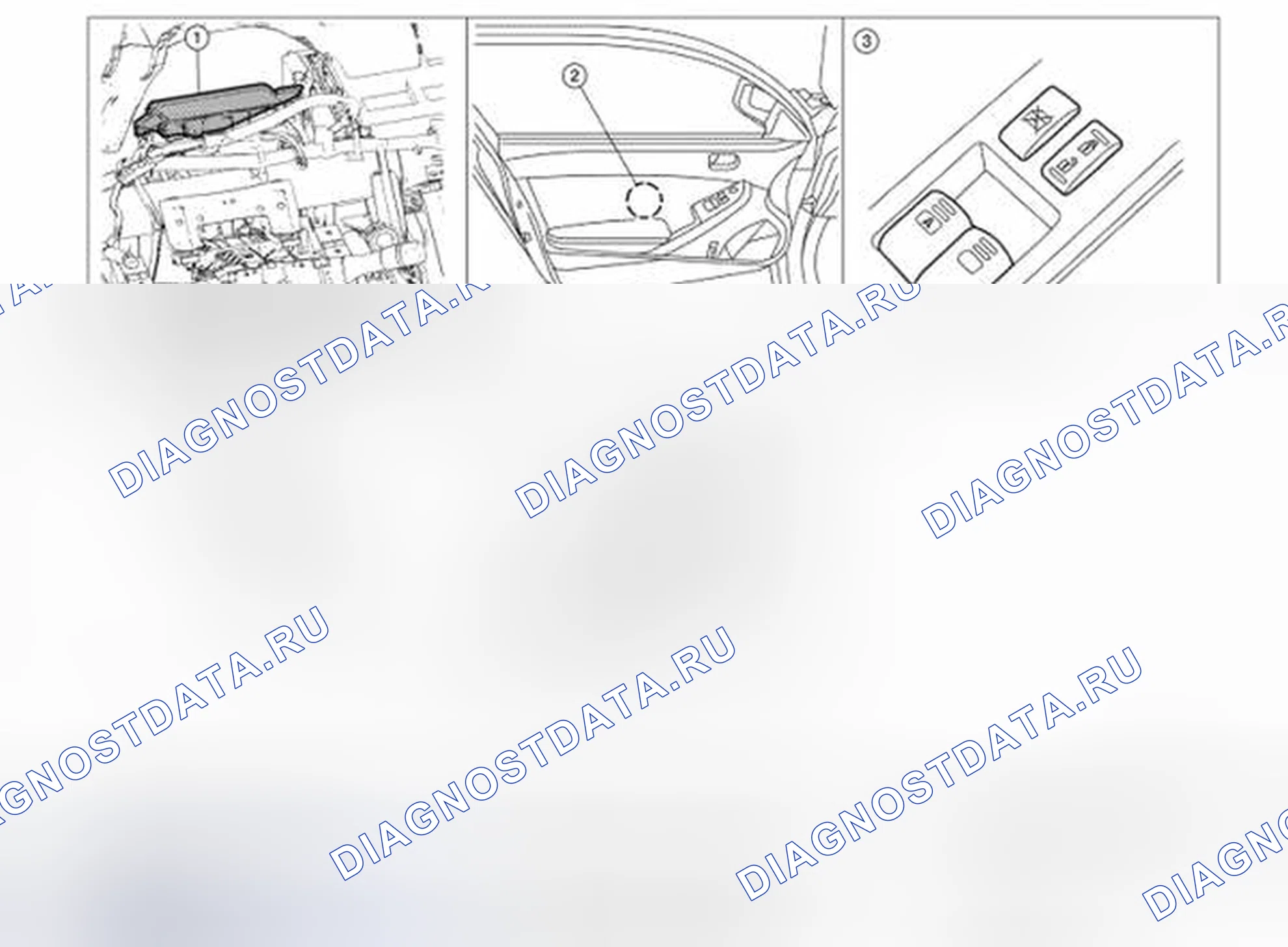 Рис. 2: Расположение компонентов. Nissan Altima L32 рестайлинг