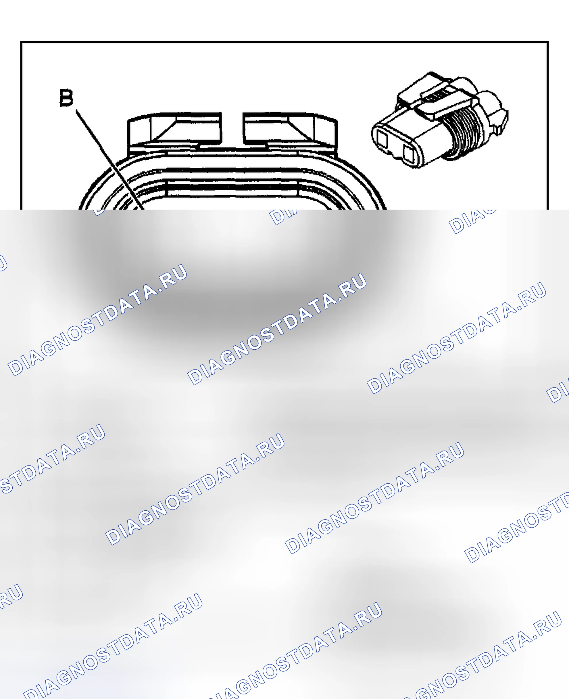 Рис. 363: Фара - Высокий луч - Левый (внутренний). Cadillac Seville V