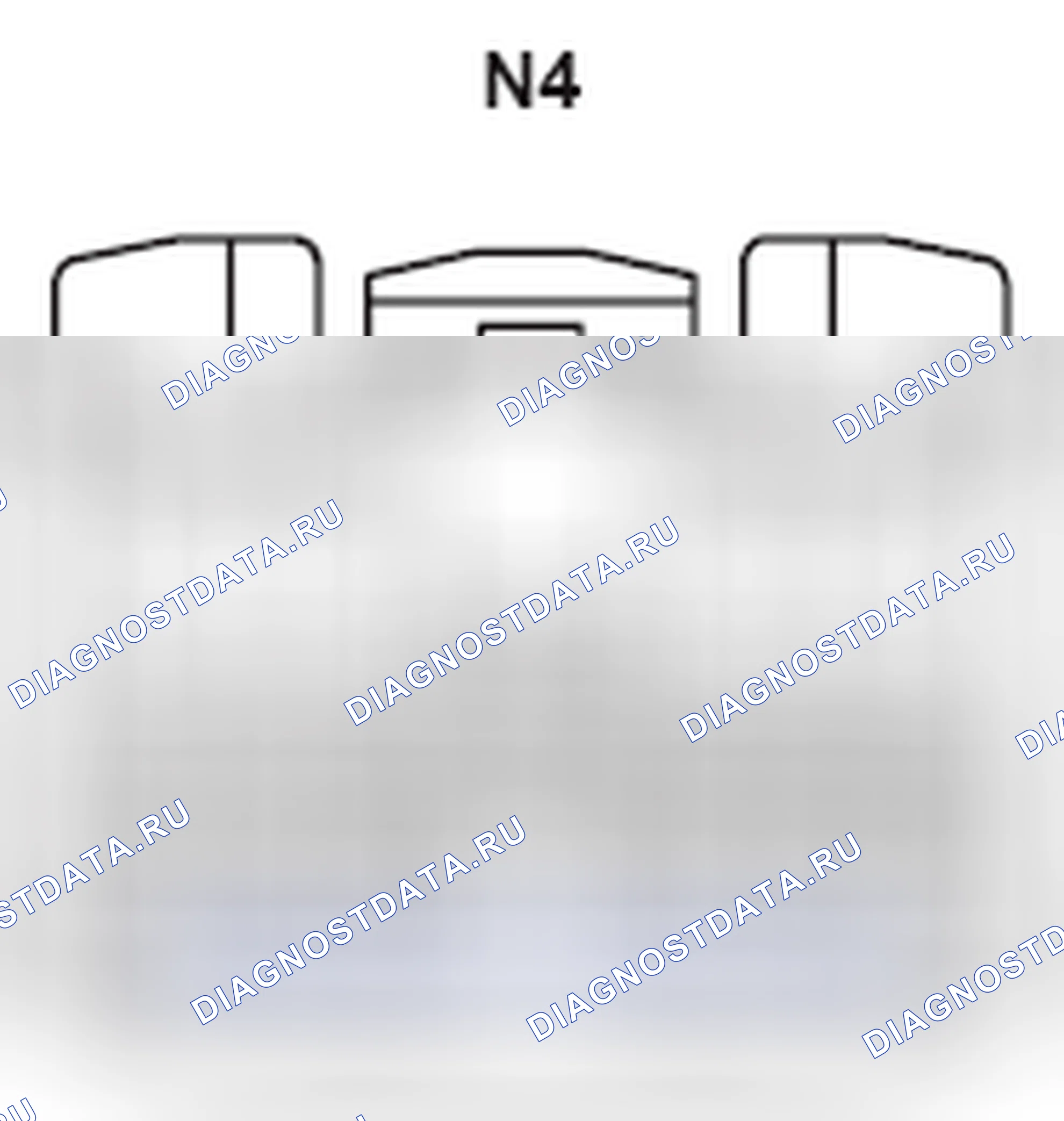 Рис. 449: Вид с торца разъема ECU двери (передняя левая часть) (N4). Lexus GS III
