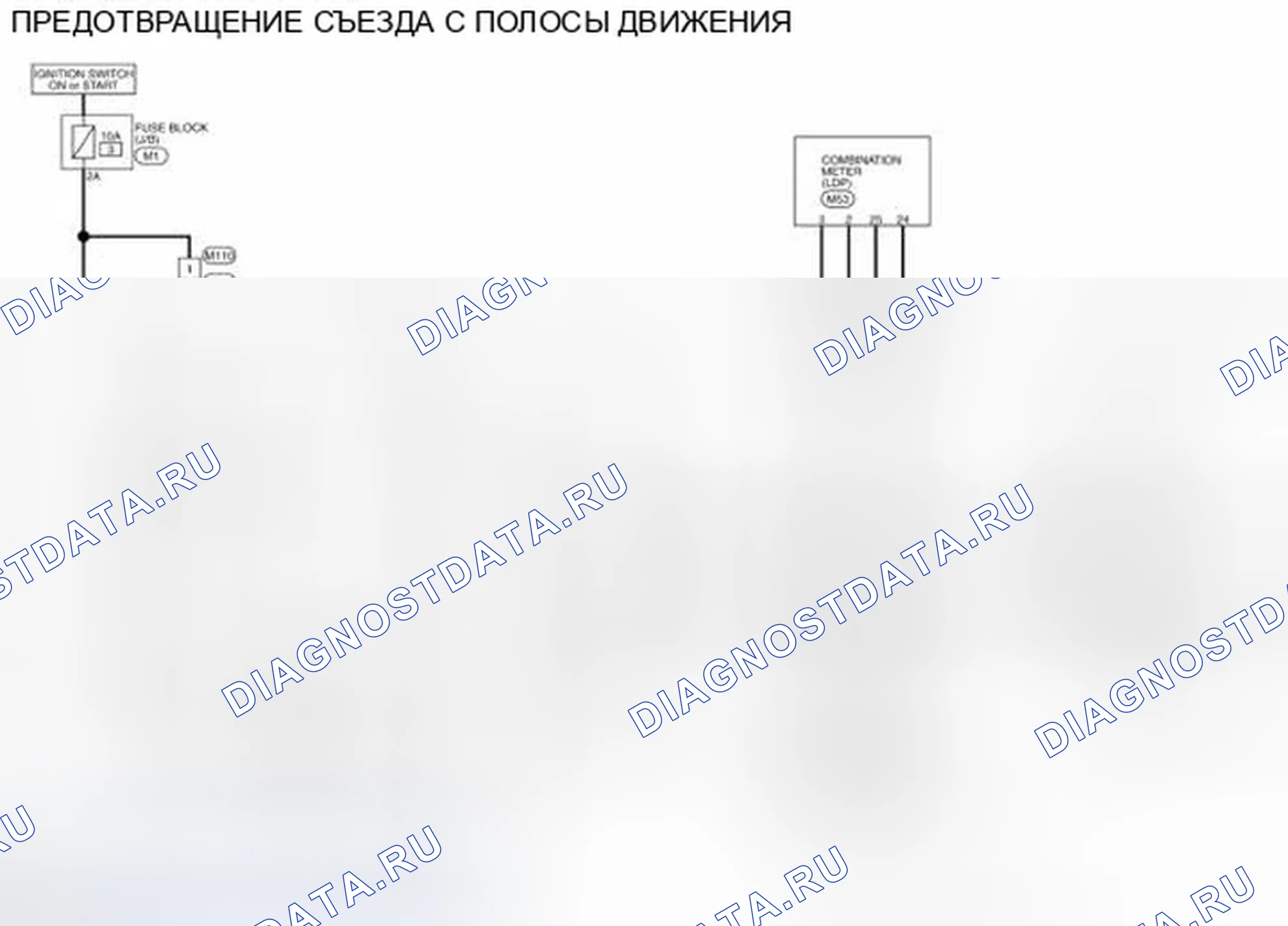 Рис. 32: электросхема - LDW и LDP. Infiniti QX50 I