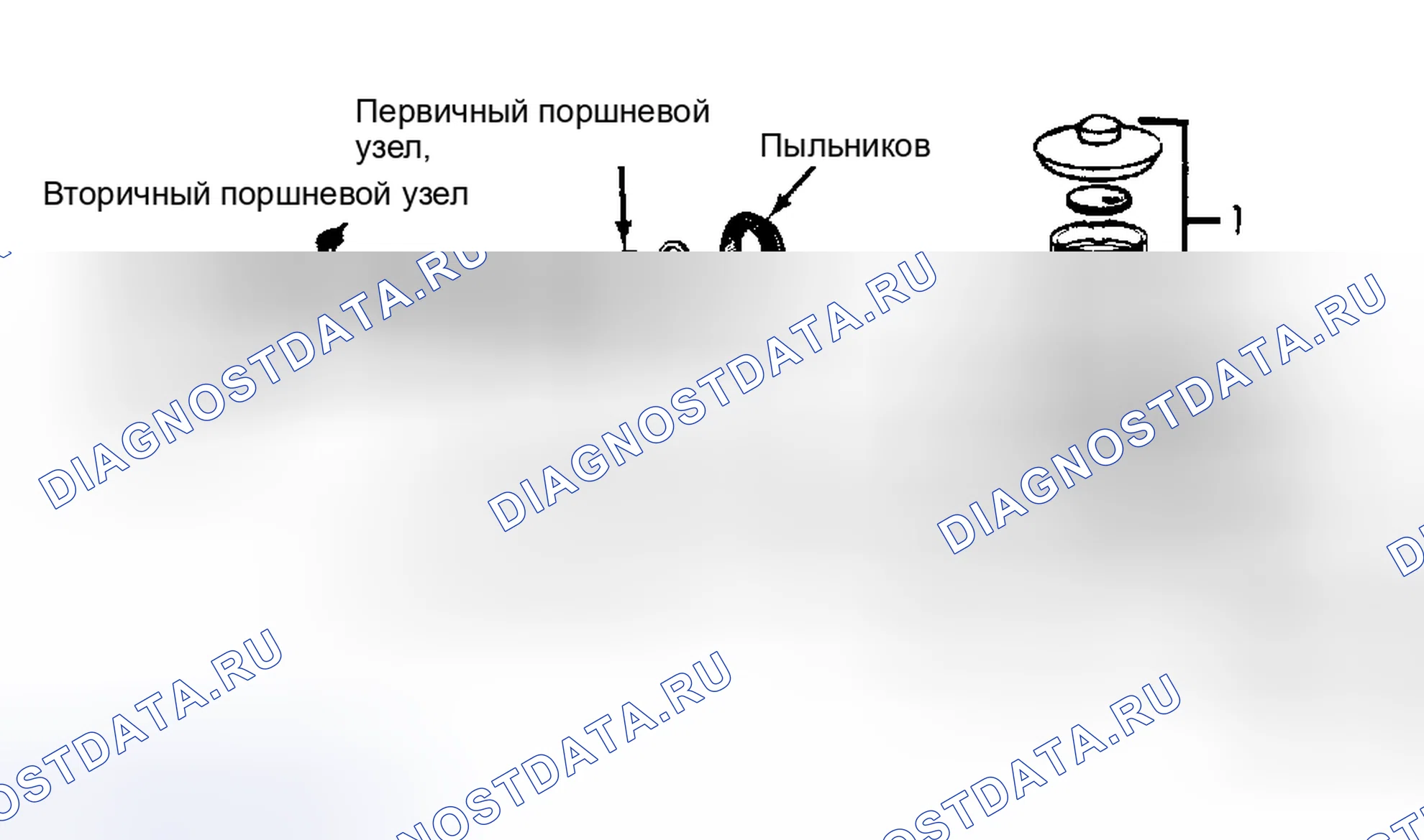 Рис. 17: Разнесенный вид главных цилиндров Starlet и Tercel Показаны все модели схожи по конструкции.. Toyota Cressida II