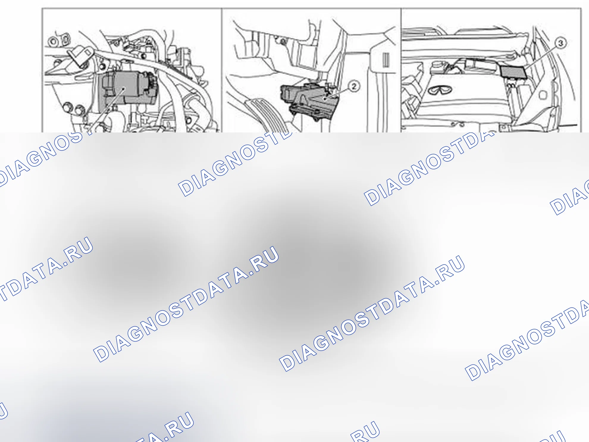 Рис. 20: Расположение компонентов. Infiniti QX60 I