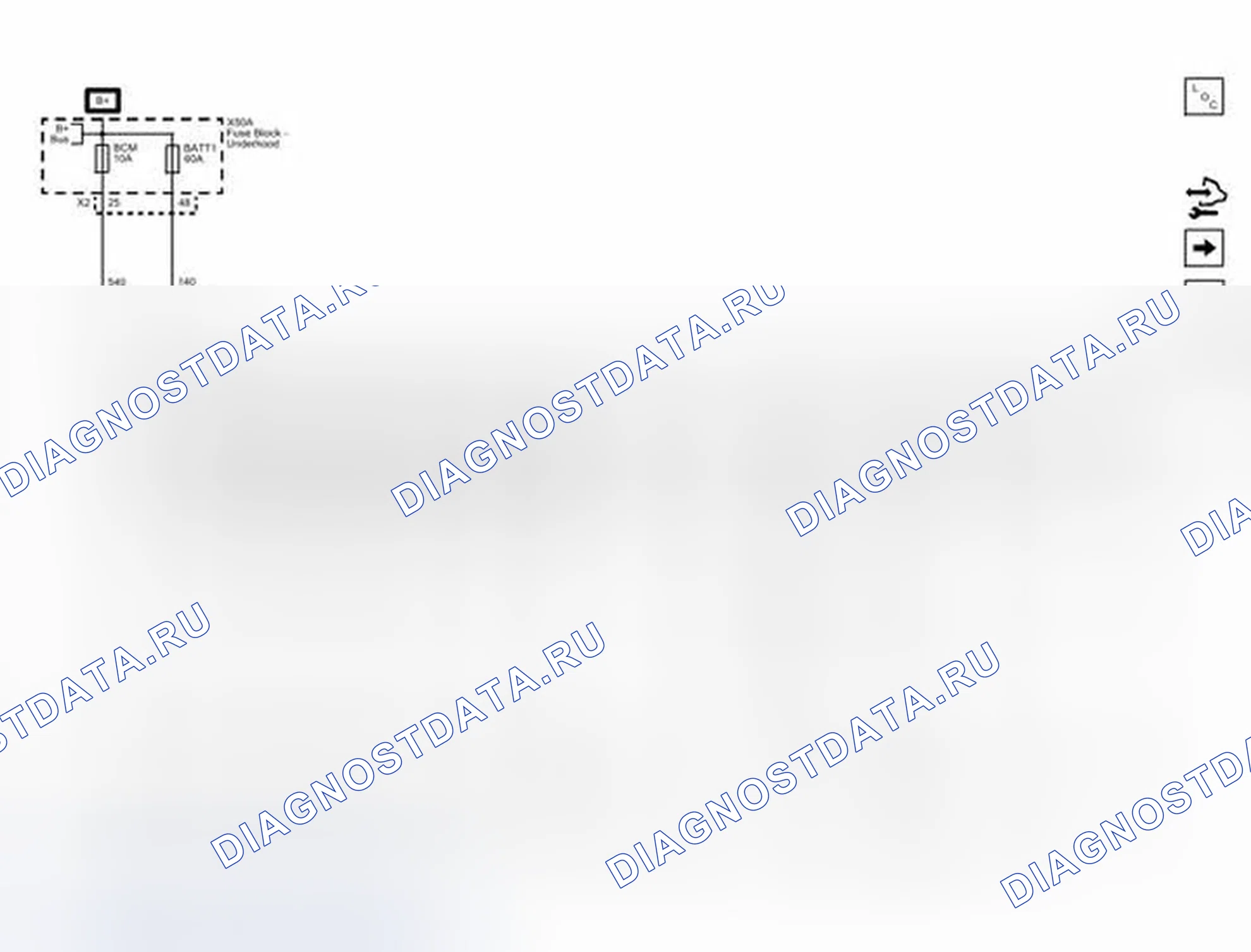 Рис. 49: BATT1, BCM, BCM (CTSY), BCM (DIMMER), BCM (INT фонарь), BCM (PRK / TRN), BCM (STOP), BCM (TRN SIG), BCM. Chevrolet Captiva I рестайлинг 2