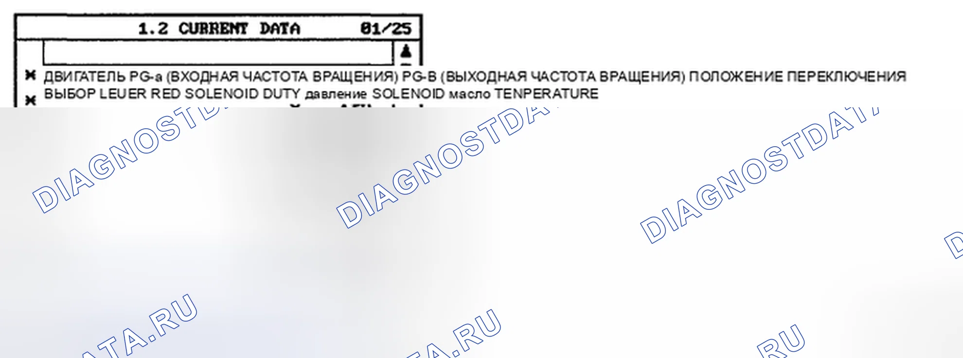 Рис. 259: МОНИТОРИНГ ДАННЫХ SCANTOOL. Hyundai Santa Fe II
