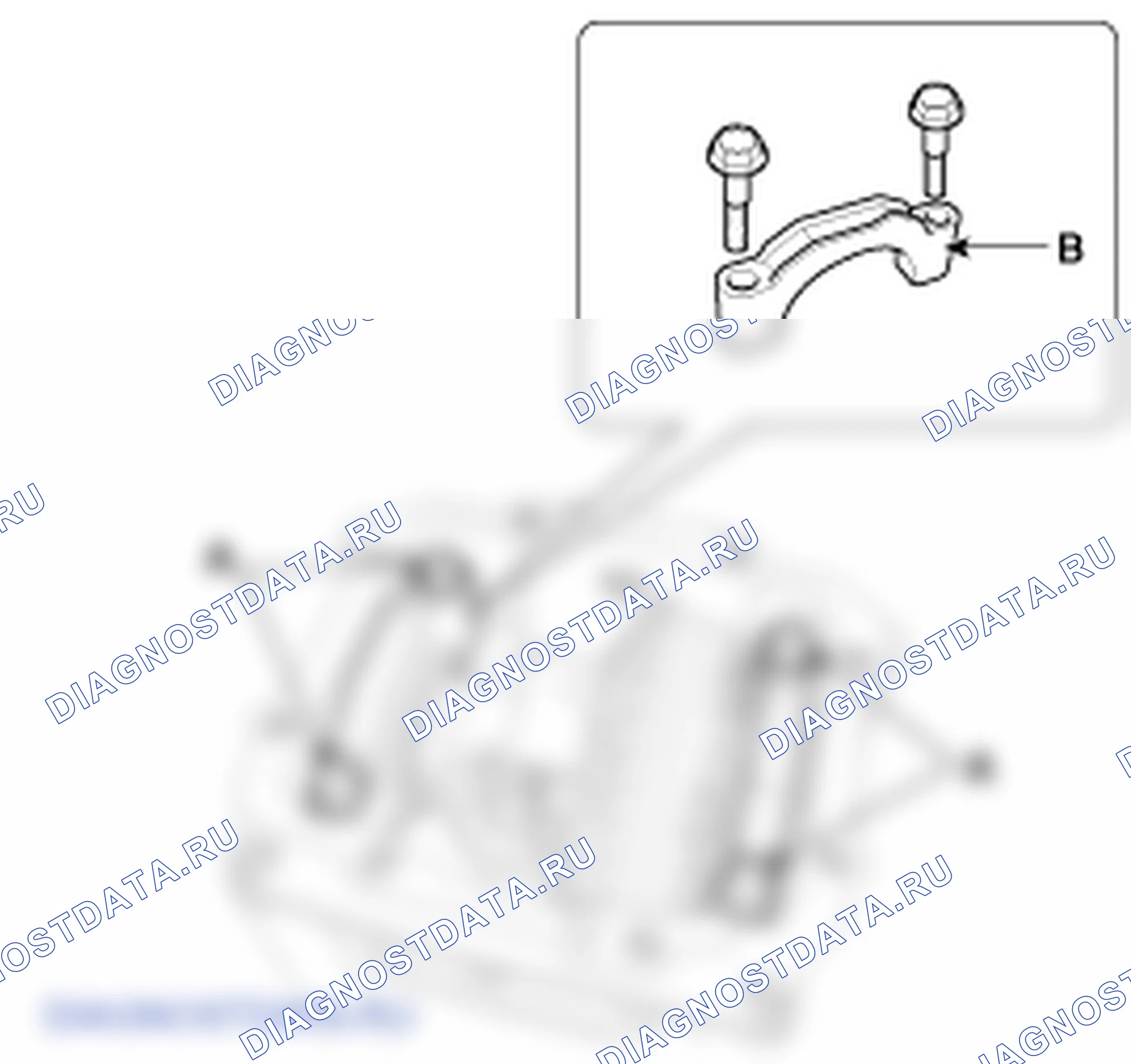 Разборка заднего держателя дифференциала. Hyundai ix35 EL