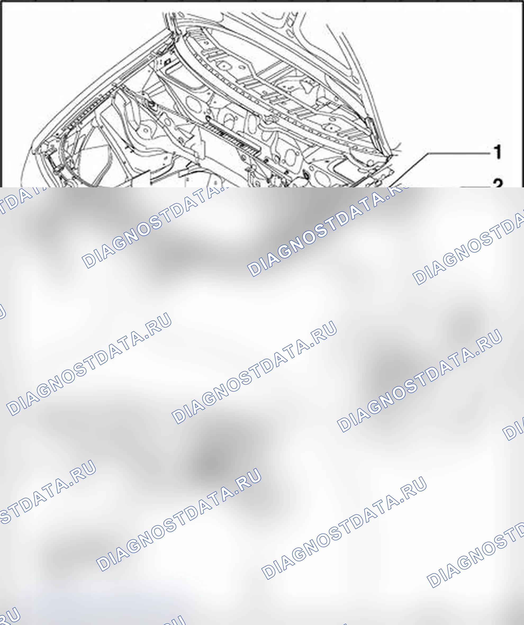 Рис. 312: Кабель капота, снятие и установка. Audi S4 B7