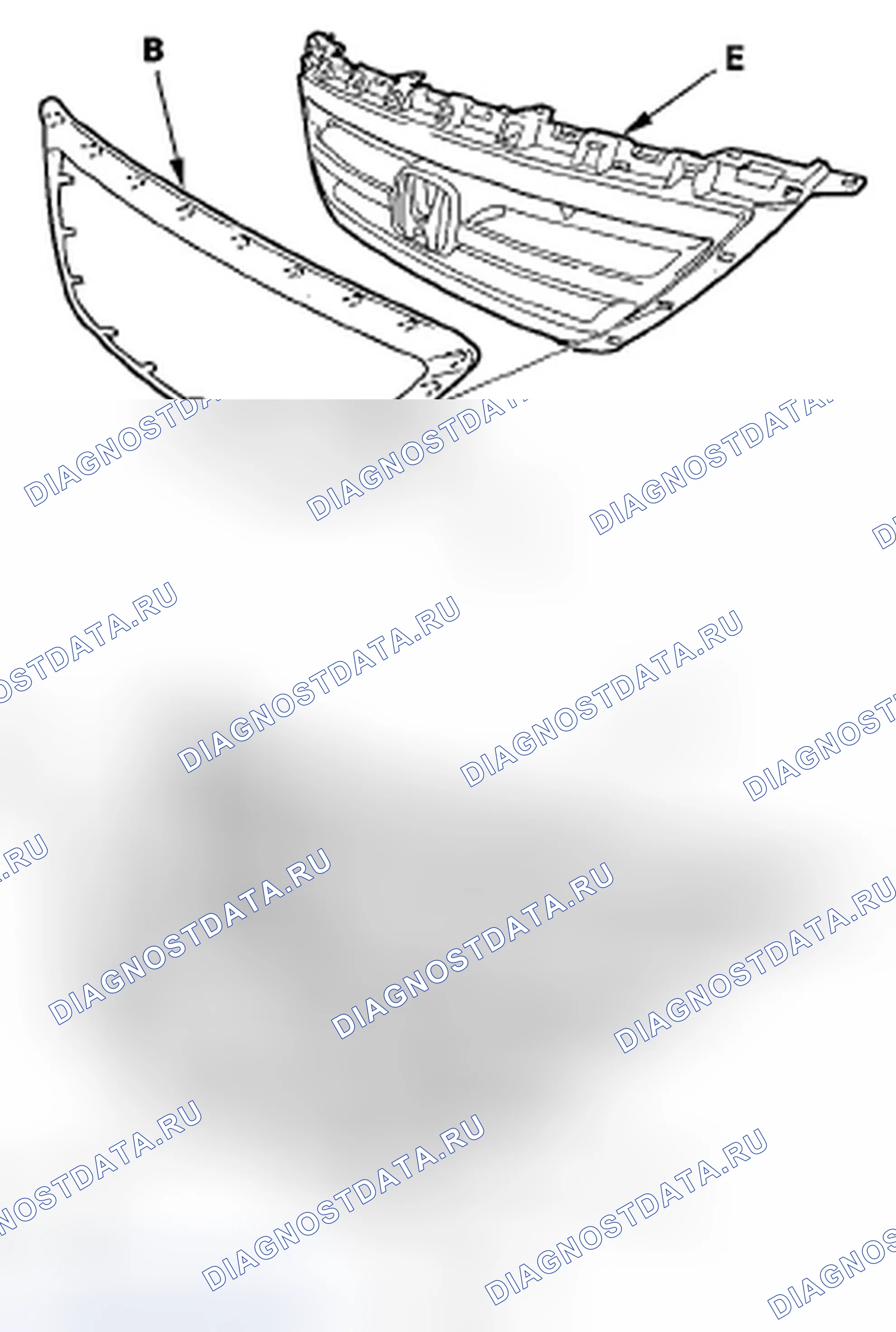 Рис. 2: Замена формовки (модель ' 07). Honda Odyssey IV