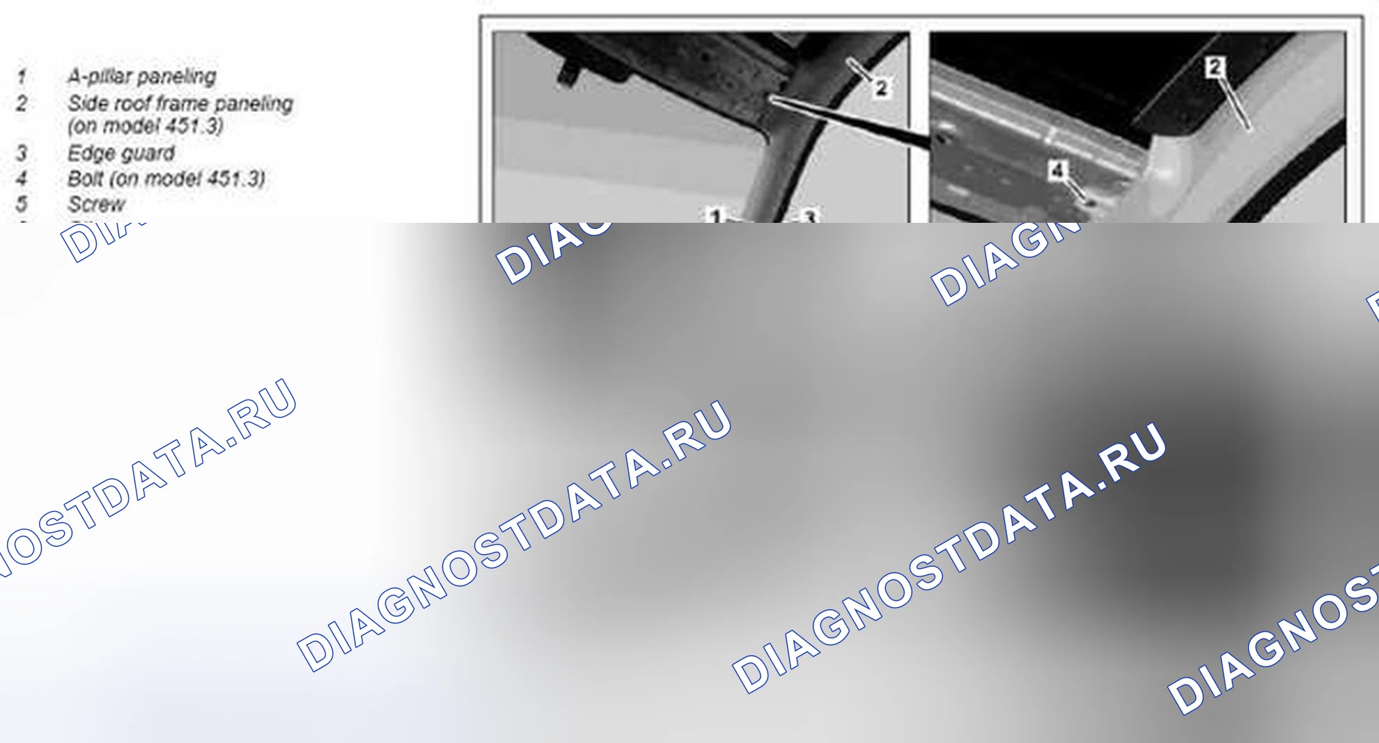 Рис. 41: Демонтаж / монтаж панелей на стойке А - AR68.30-P-4050MCU. Kia Soul I