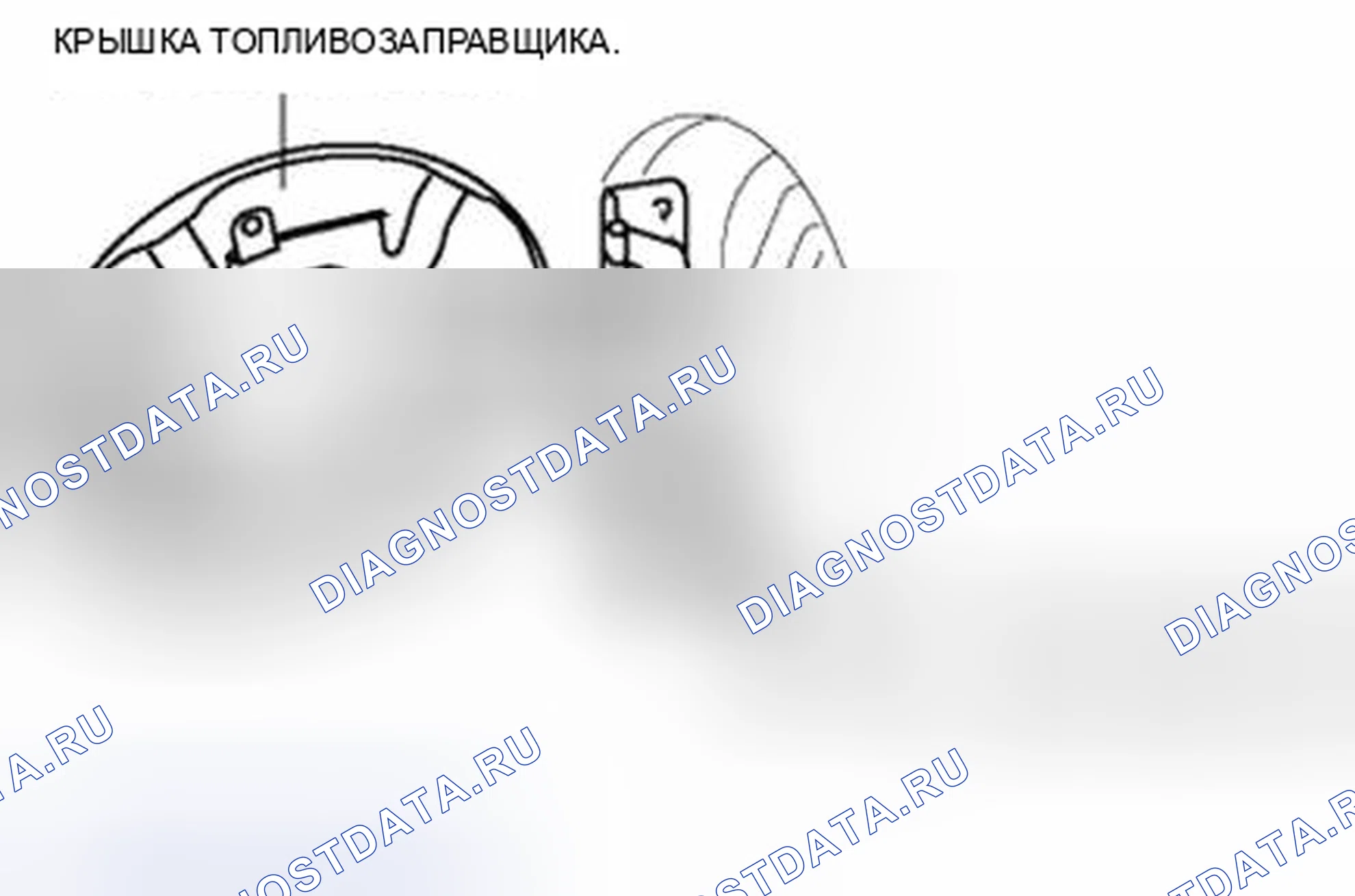 Рис. 1: СНЯТИЕ / УСТАНОВКА КРЫШКИ ТОПЛИВОЗАПРАВЩИКА. Audi Q8 I