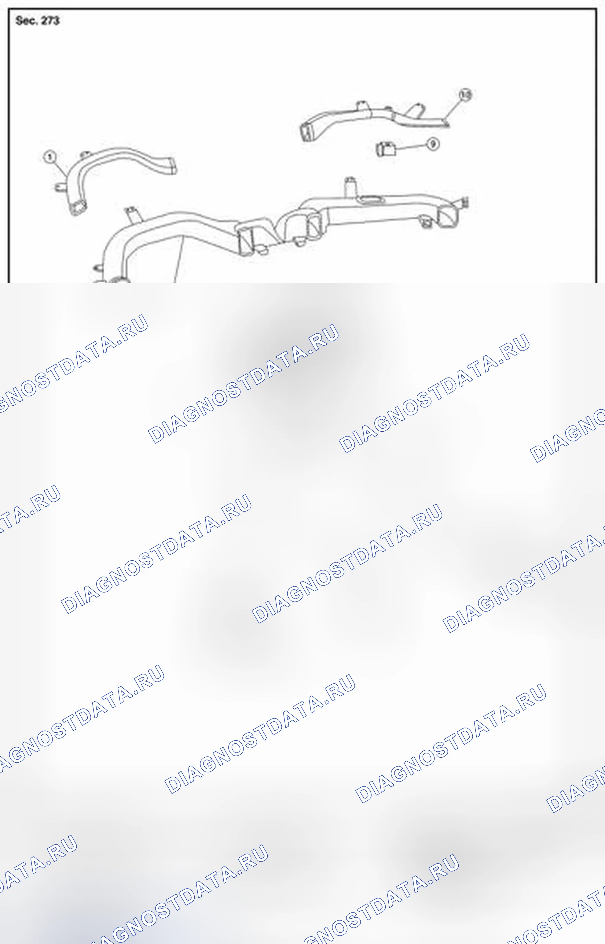 Рис. 323: ПЕРЕДНИЕ ВОЗДУХОВОДЫ. Infiniti QX60 I