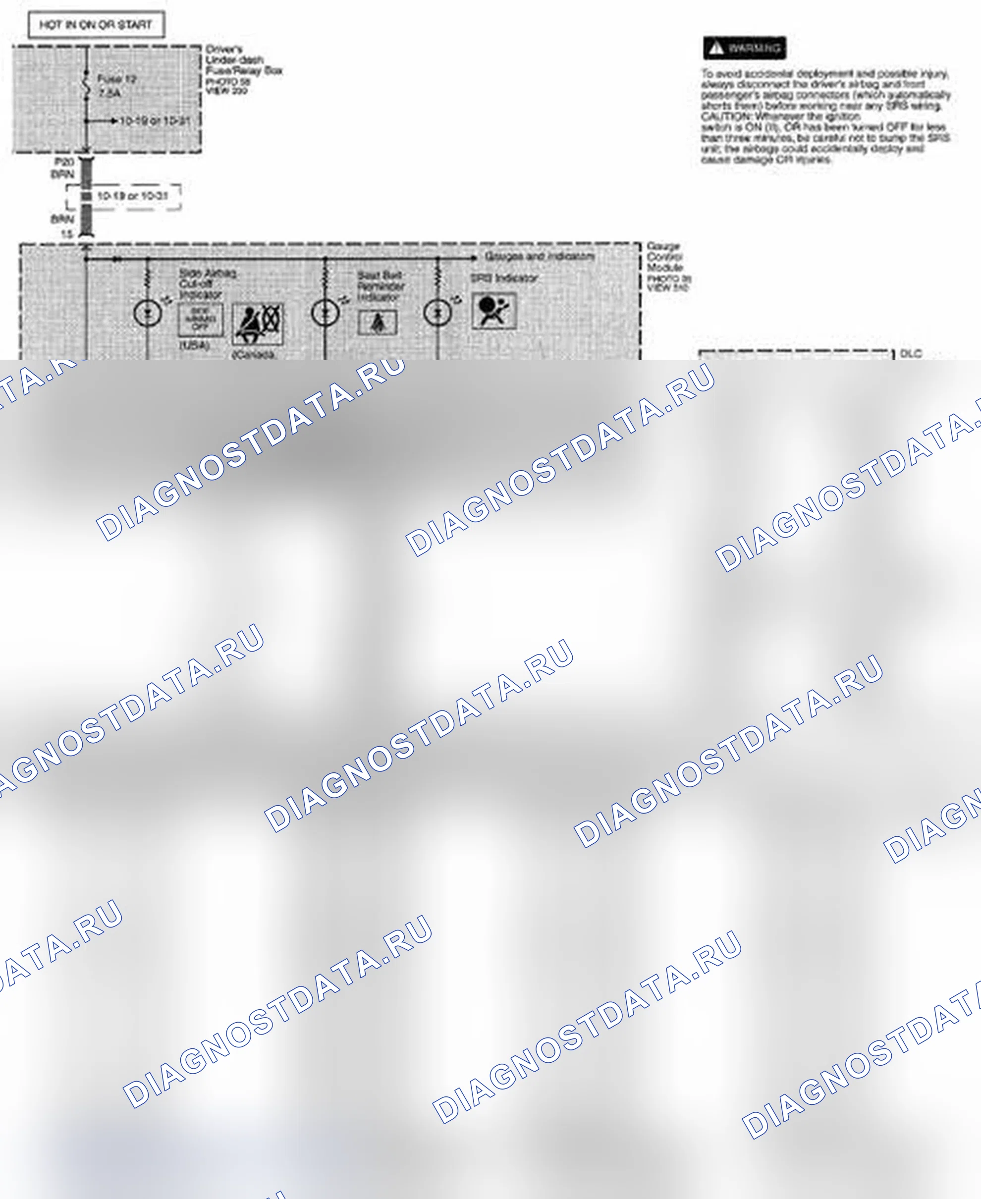 Рис. 280: Принципиальная схема SRS (стр. 47-2). Acura TL IV