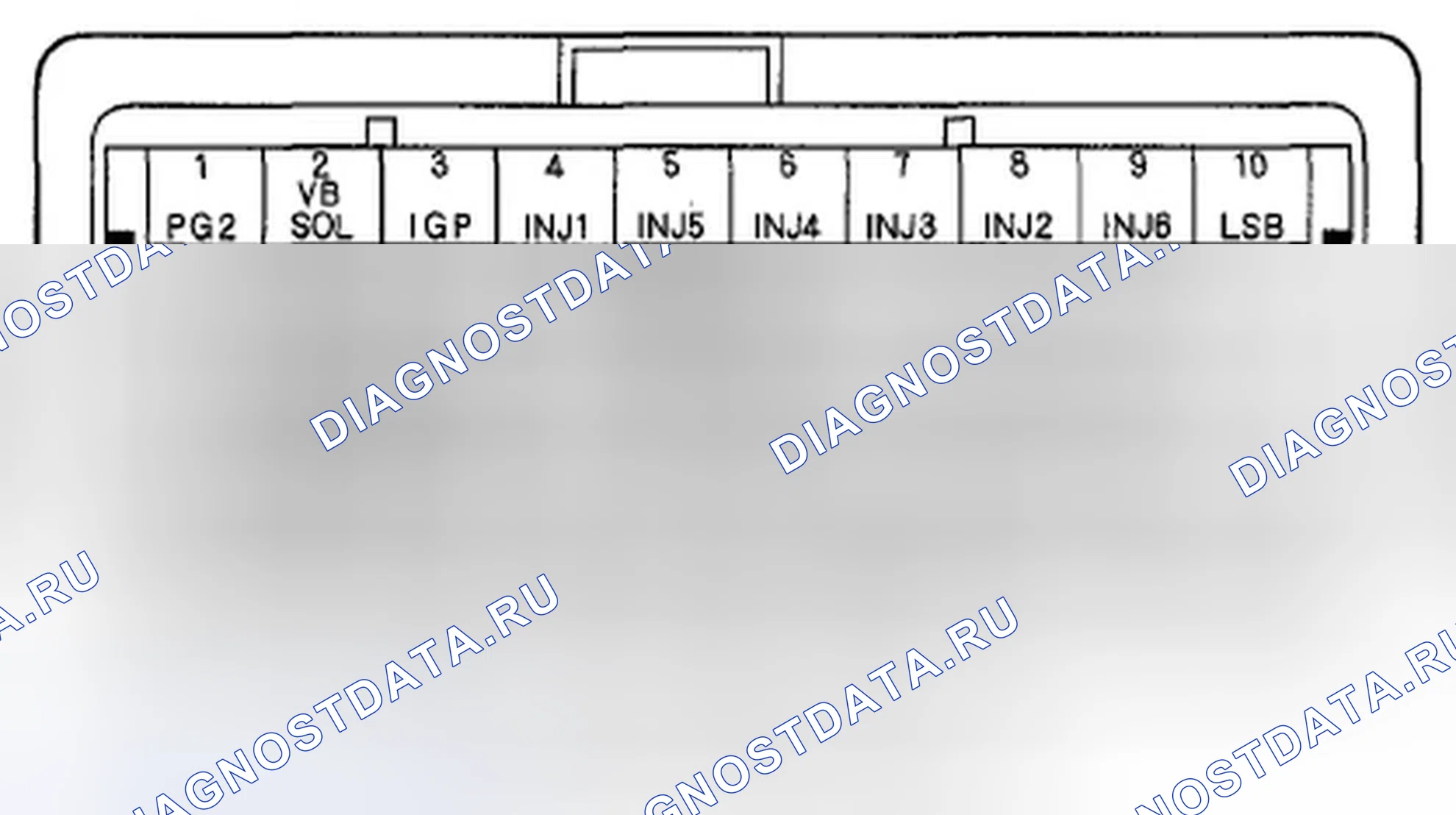 Рис. 14: Входы и выходы ИКМ разъема B (треугольник) (49P). Acura TSX II