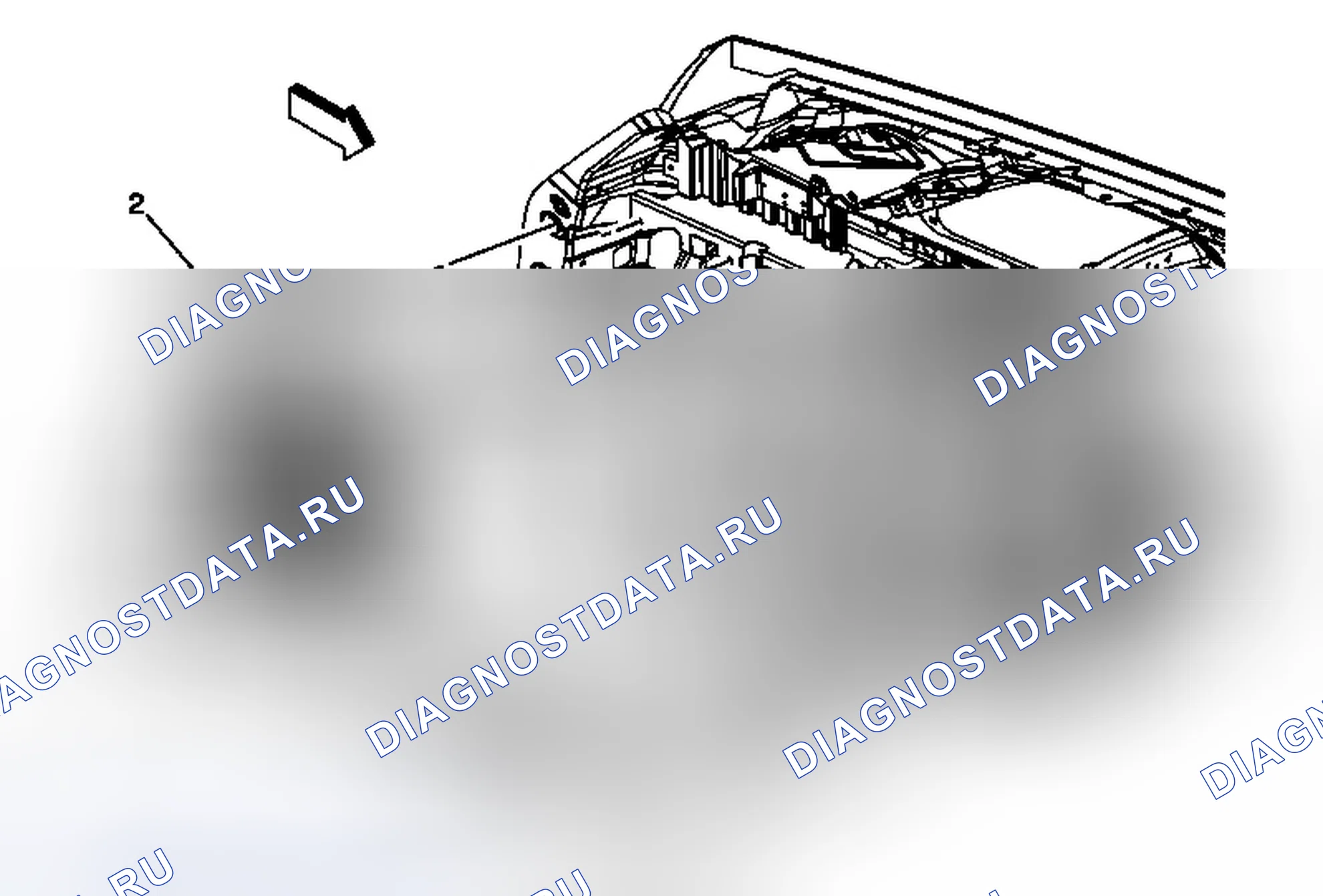 Рис. 41: Замена нижней панели отделки со стороны кузова (универсал). Cadillac CTS II