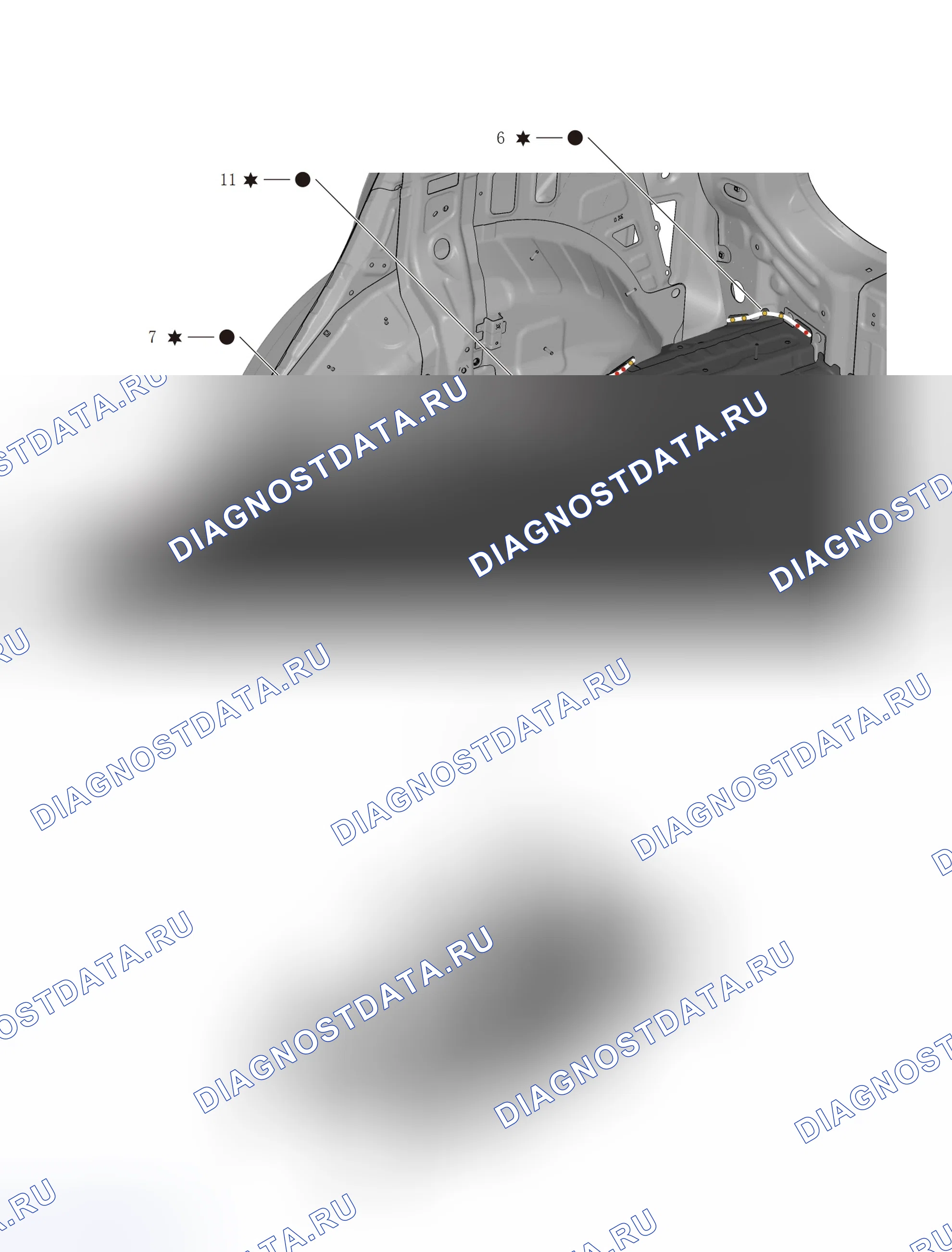 Узел заднего пола — Haval F7X. Haval F7x I