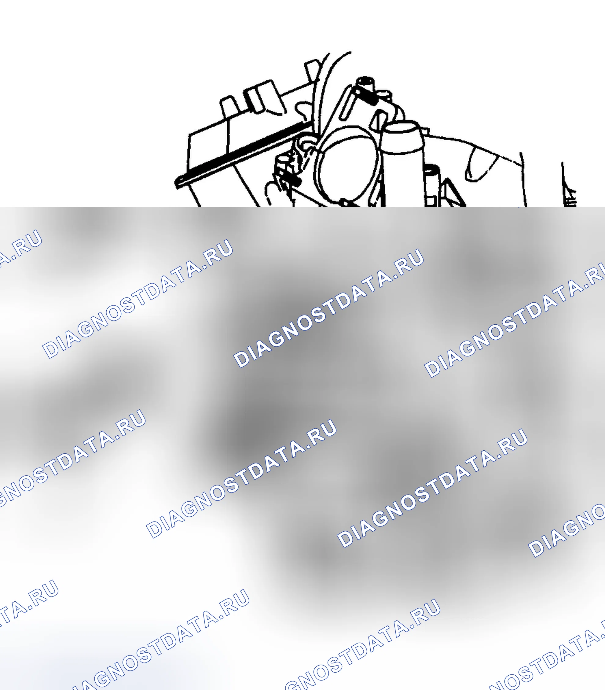 Рис. 1395: Монтаж подводного переводника (средний режим работы). Chevrolet Silverado 2500 