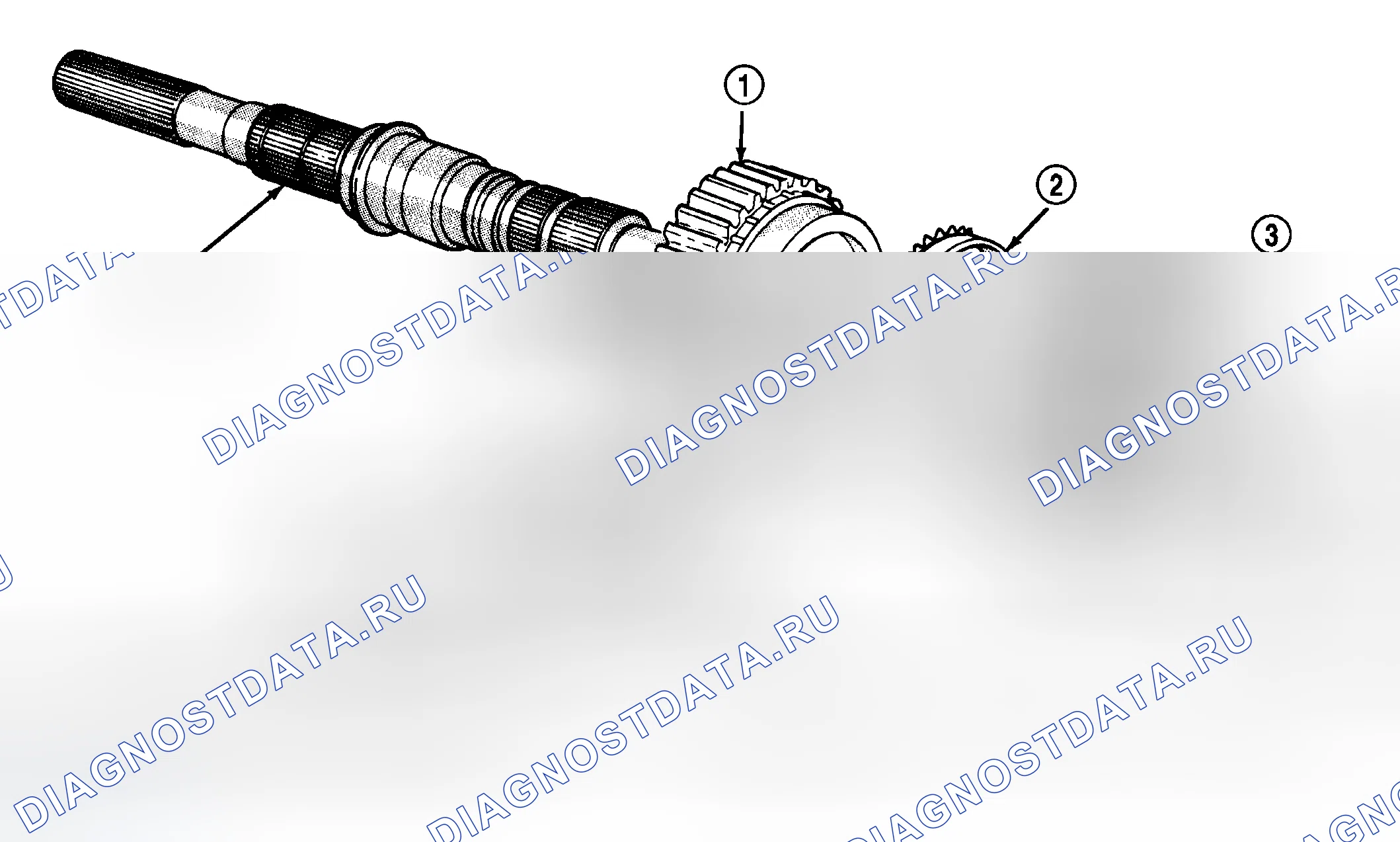 Рис. 3: ПРОВЕРКА раздаточной коробки. Dodge Cab & Chassis R2500 