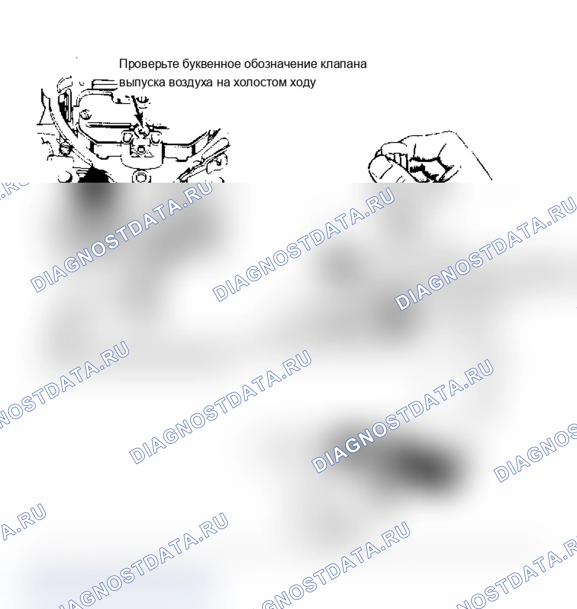 Рис. 9: Стендовая регулировка смеси на холостом ходу Окончательные регулировки необходимо выполнять при установленном карбюраторе и работающем двигателе.. Chevrolet Camaro III