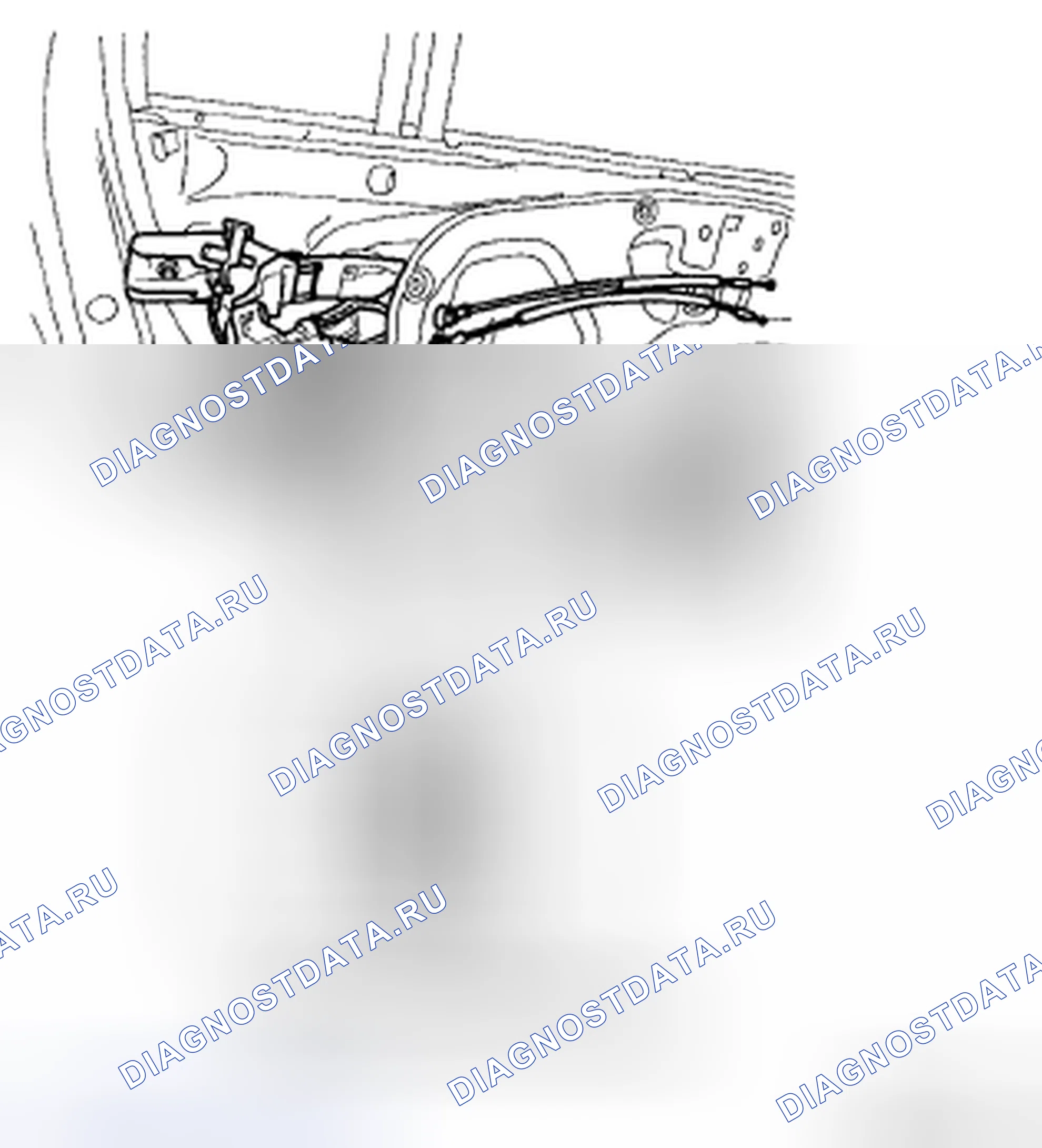 Рис. 24: ПРИВОД ЗАМКА ЗАДНЕЙ ДВЕРИ. Hyundai Santa Fe II
