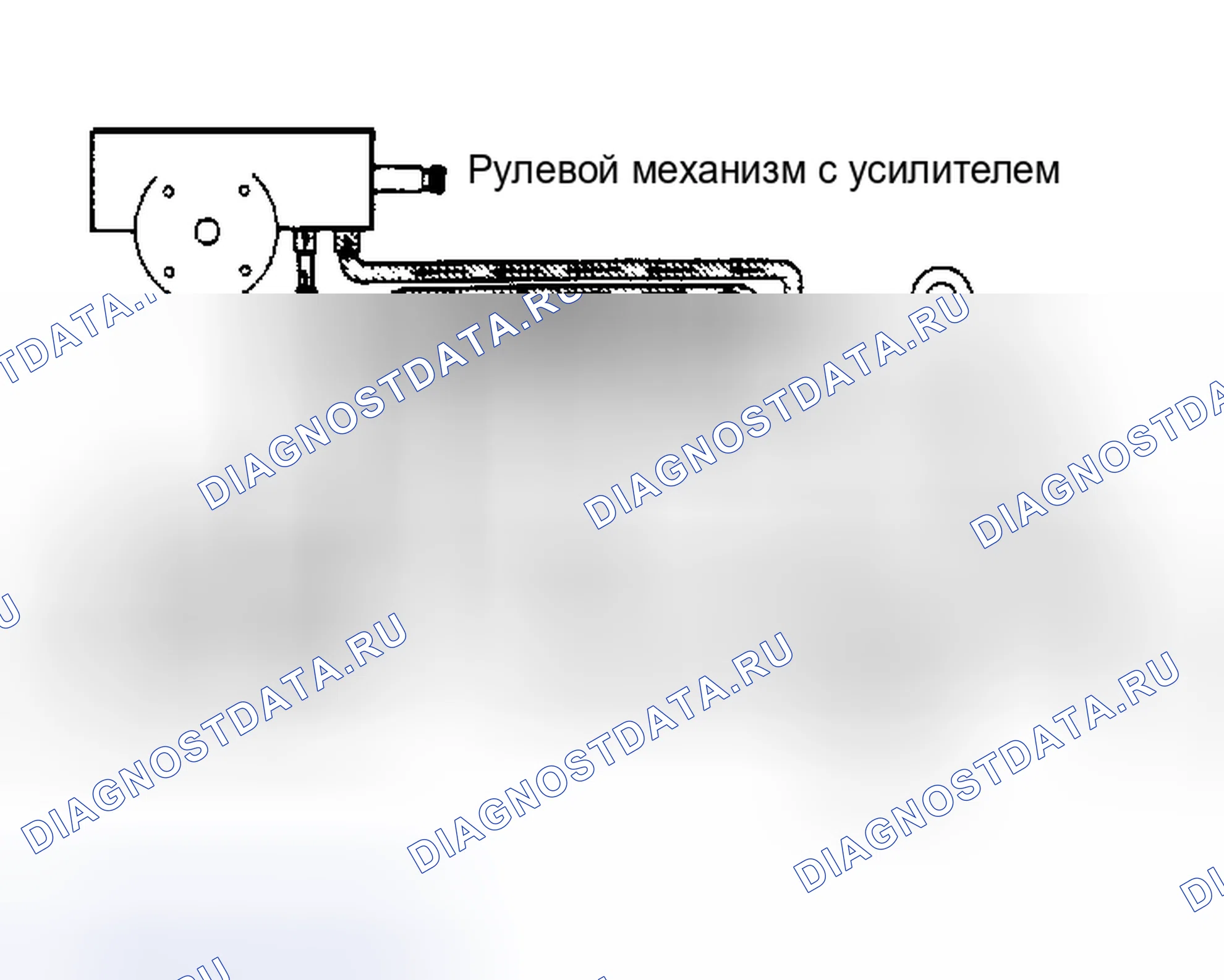 Рис. 1: Схема потока жидкости Hydro-Boost. Chevrolet Step Van P20 