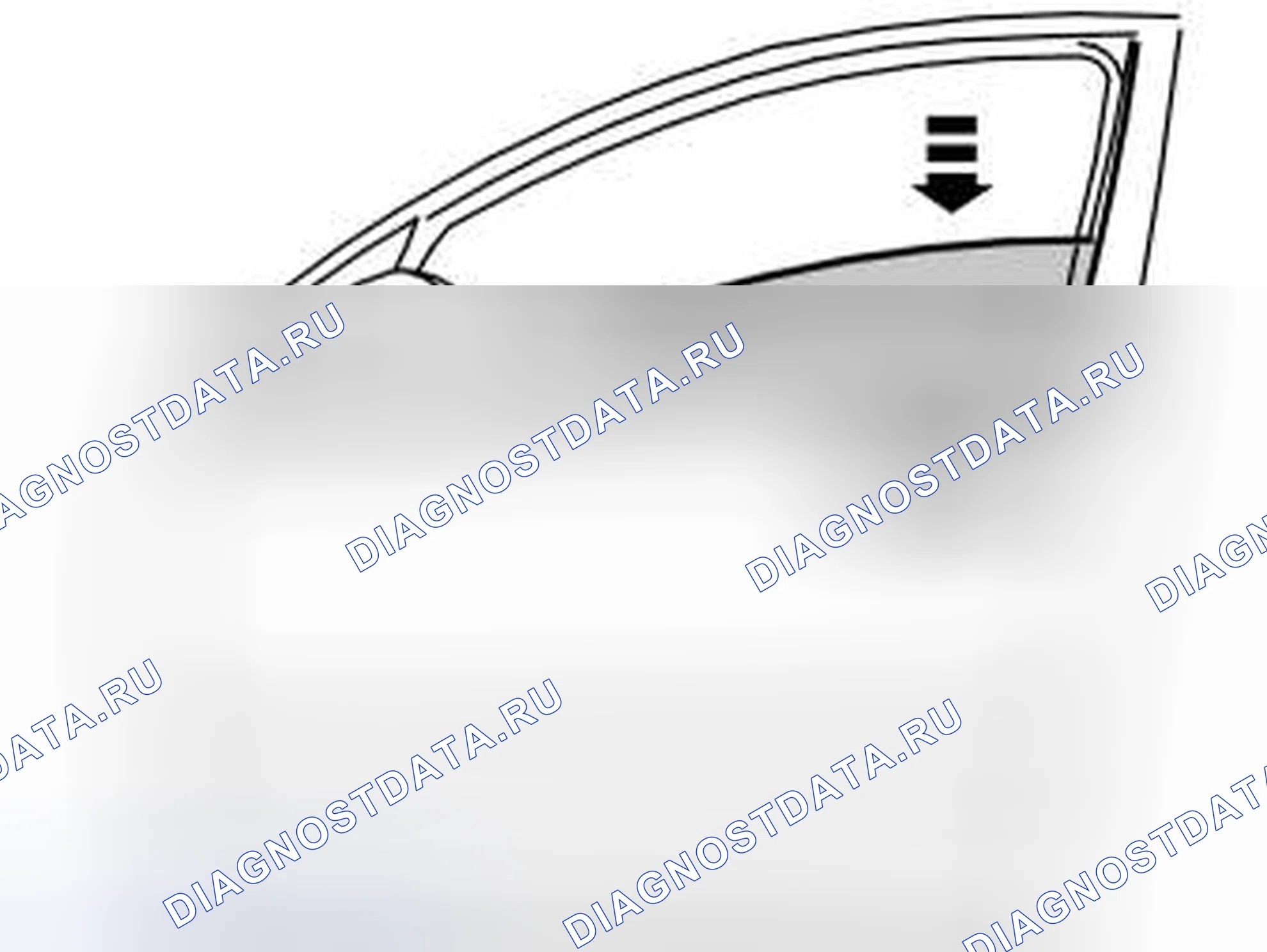 Рис. 77: РЕГУЛИРОВКА ПОЛОЖЕНИЯ ОКНА. Volvo S40 II