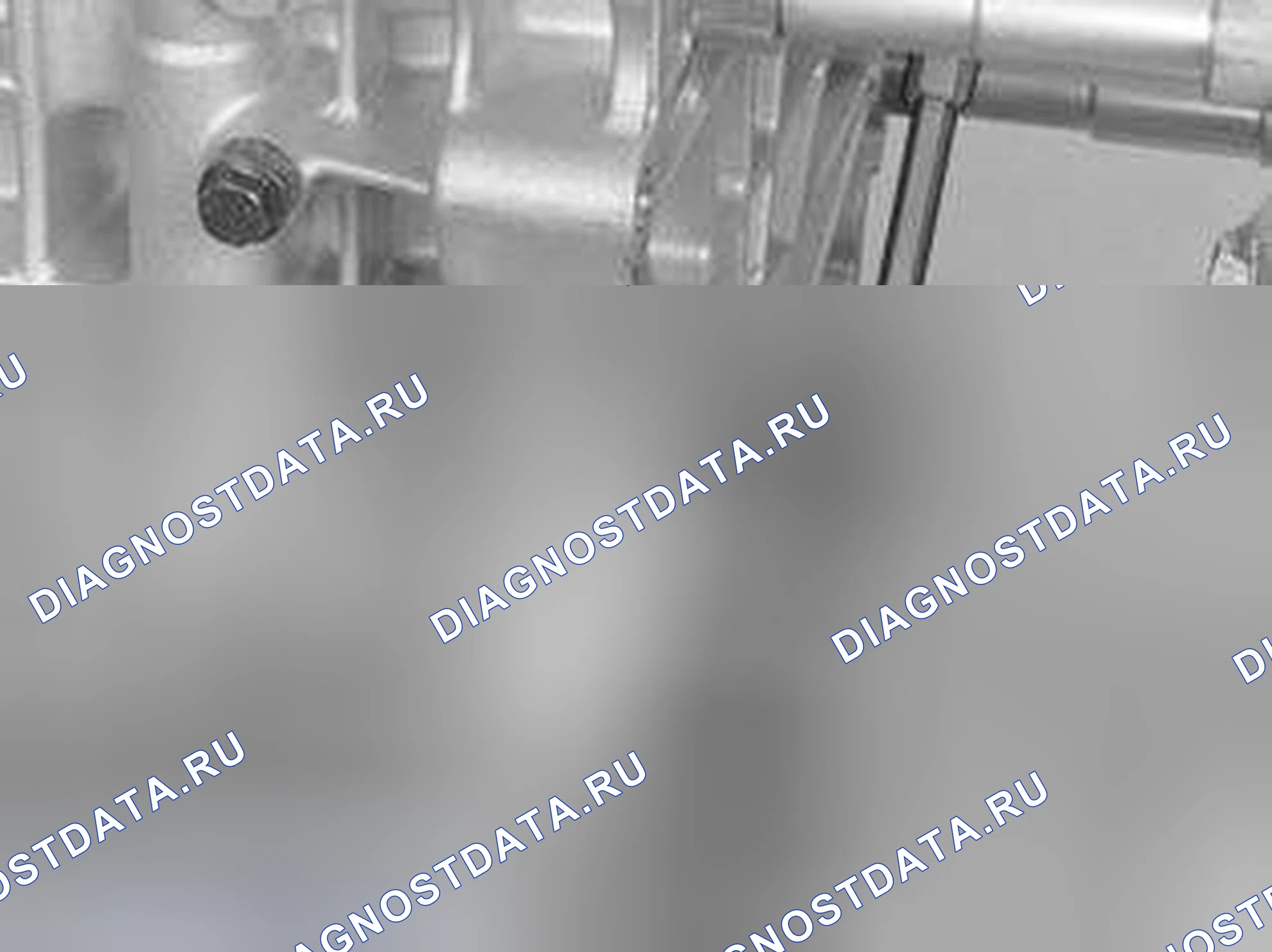 Рис. 376: Центровка коленчатого вала. Volvo V70 II рестайлинг