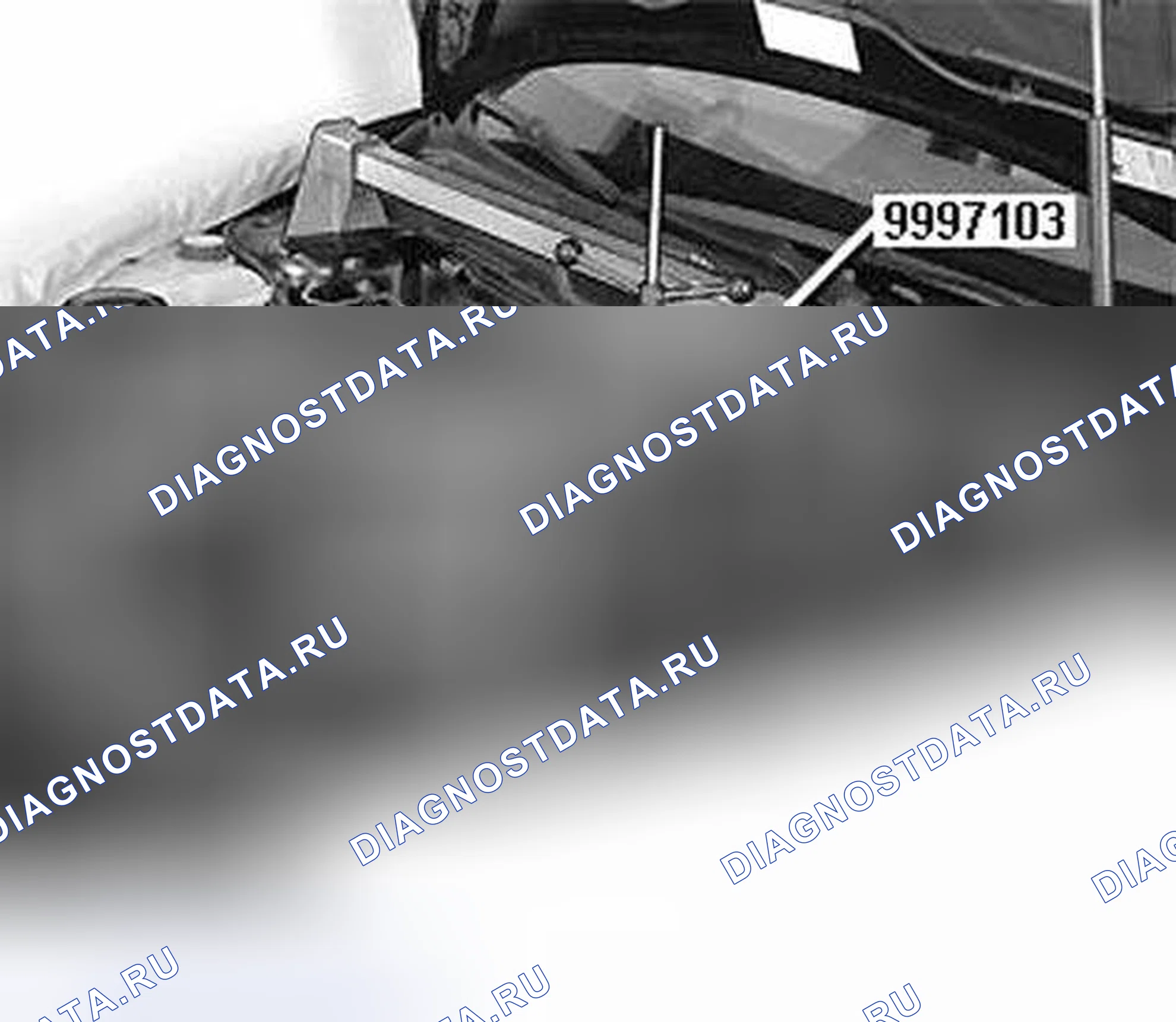 Рис. 81: Установка подъемной балки и подъемного крюка. Volvo V50 I