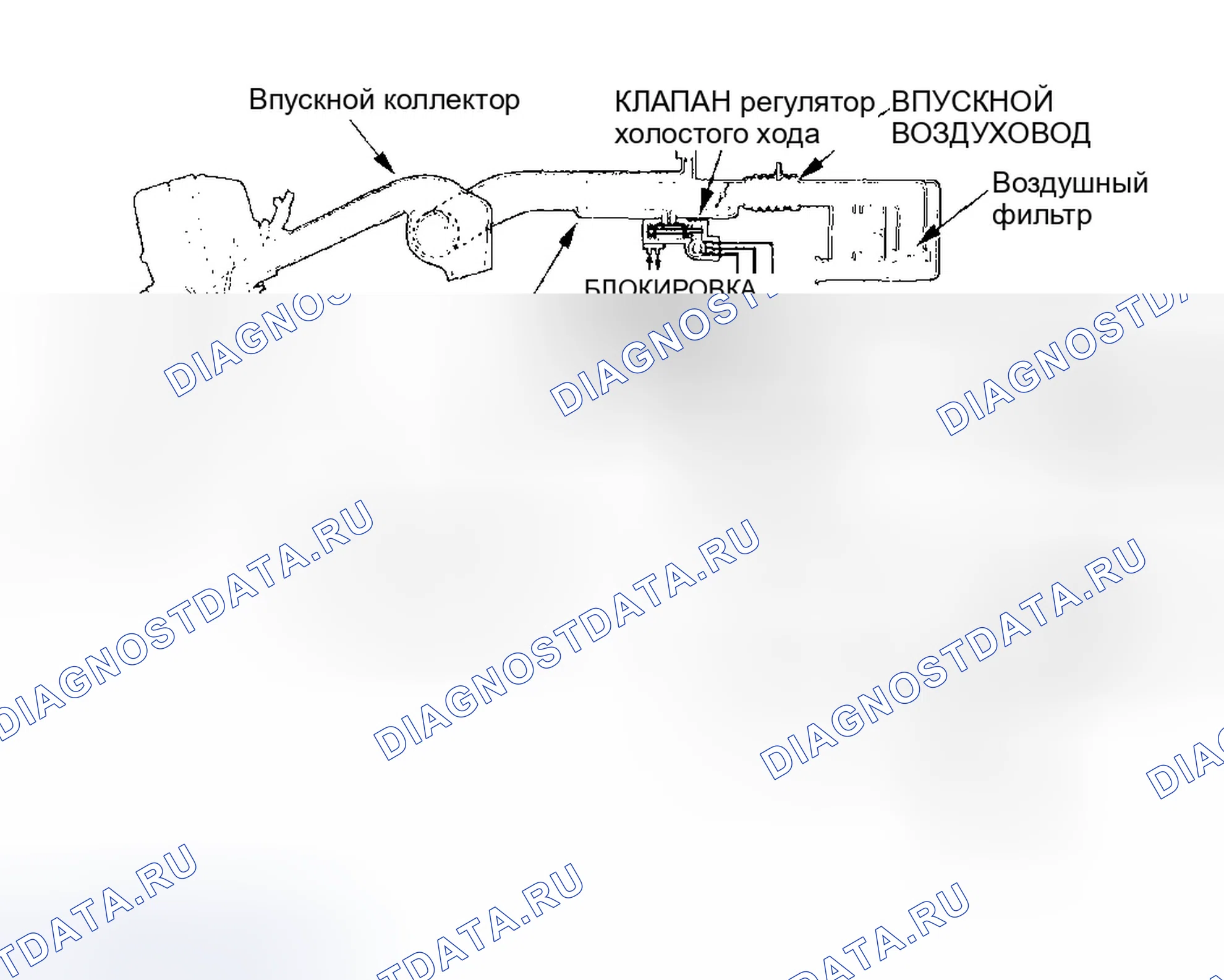 Рис. 53: Схема системы управления холостым ходом. Honda Civic VII рестайлинг