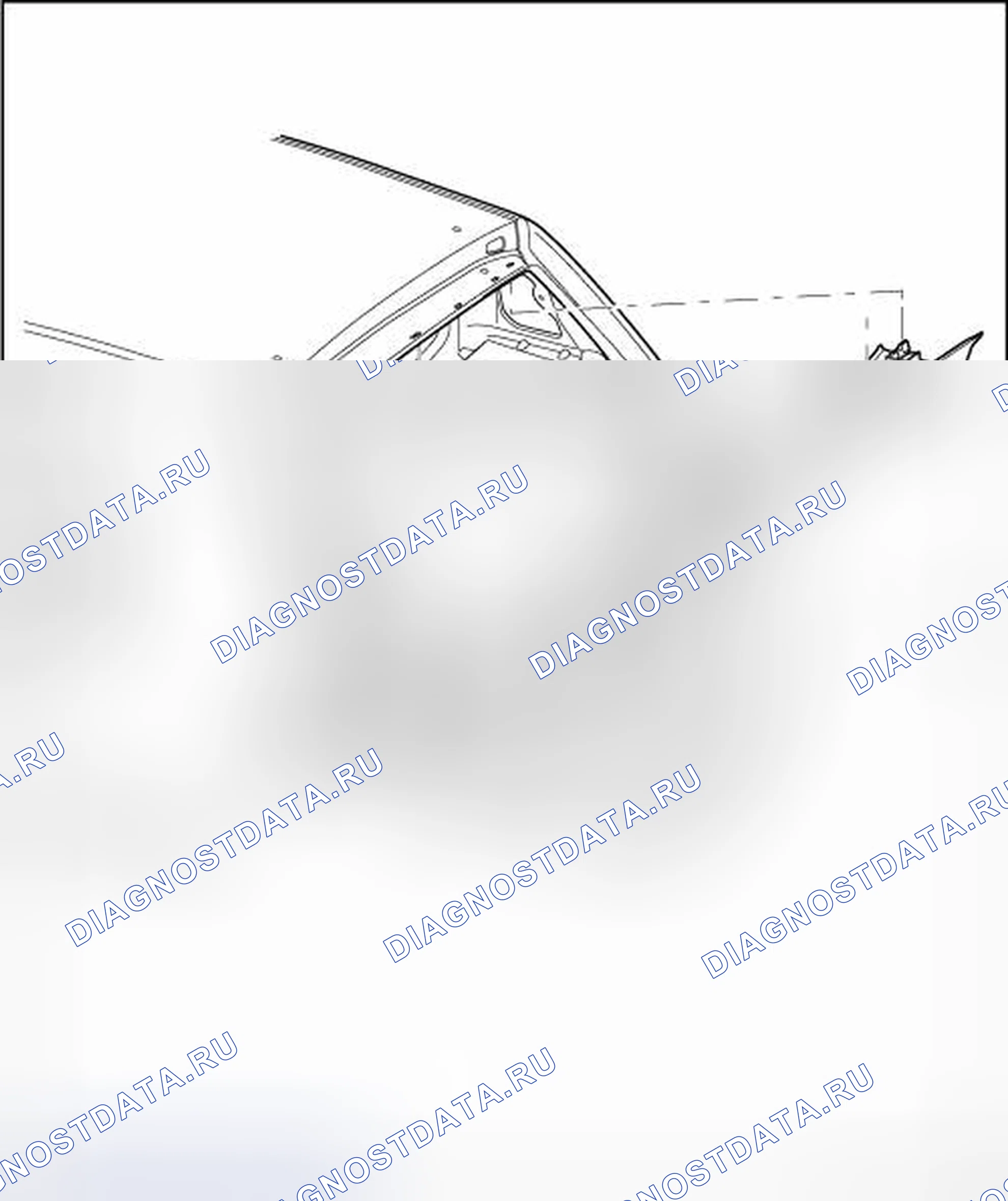 Рис. 66: КОНЦЕВАЯ ПЛАНКА КРЫШИ. Volkswagen Golf Mk7