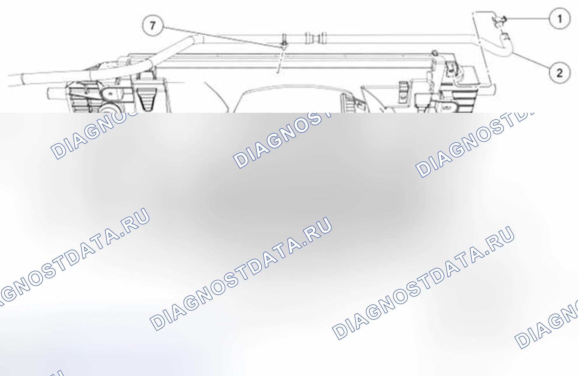 Рис. 13: Шланги радиатора. Ford Pickup F250 Super Duty II