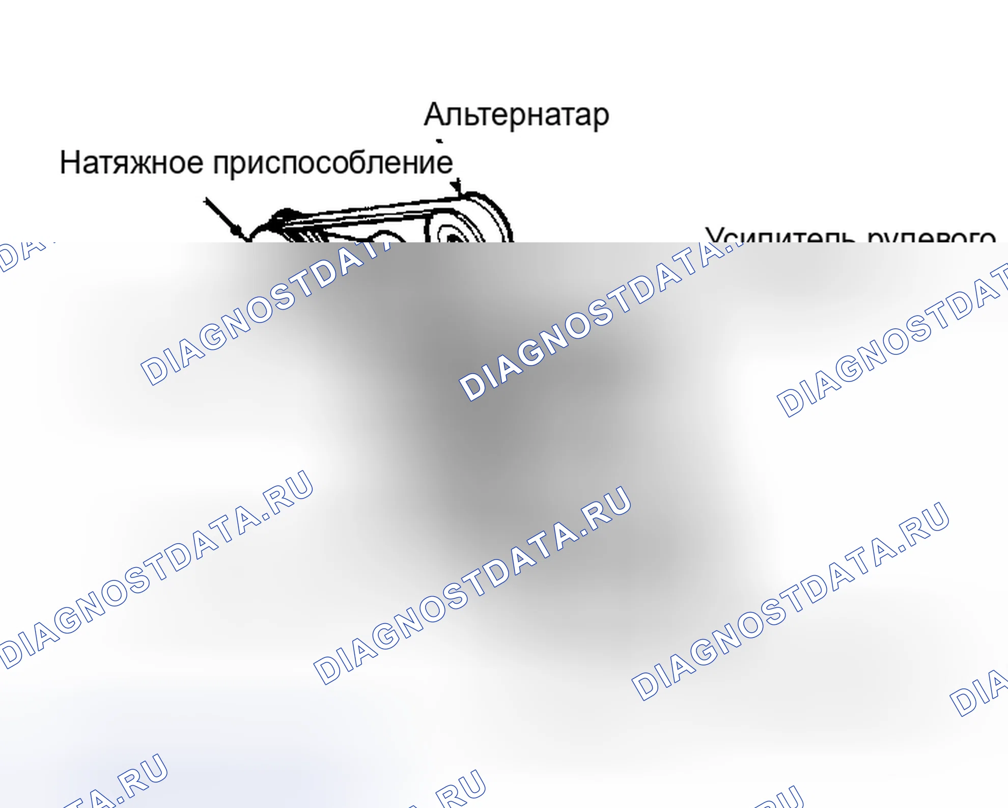 Рис. 3: Трассировка серпантинного пояса (континентальная 3.8L). Hyundai Matrix I рестайлинг 2