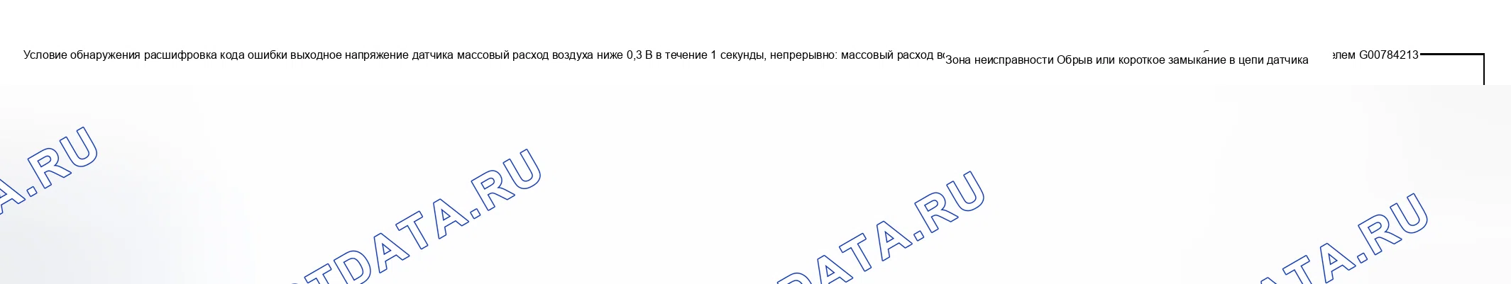 Рис. 48: Состояние обнаружения расшифровка кода ошибки и проблемная область. Suzuki Aerio I
