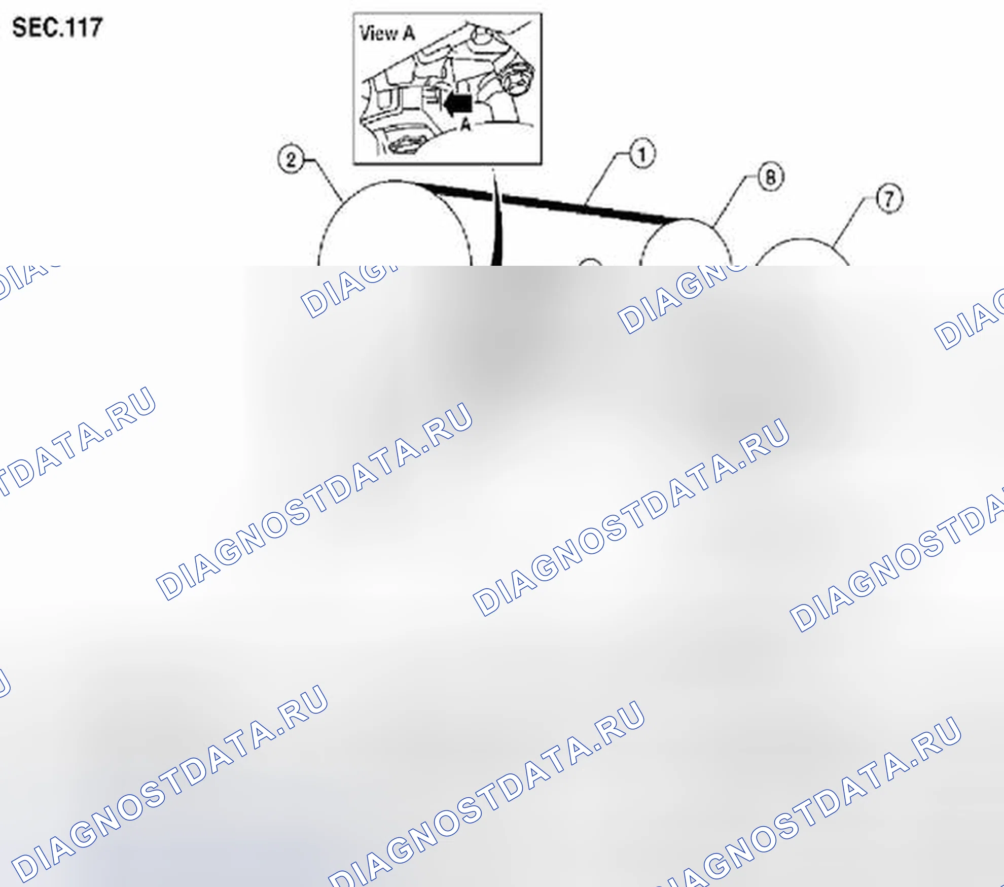 Рис. 18: Разнесенный вид приводного ремня [QR25DE]. Suzuki Equator I