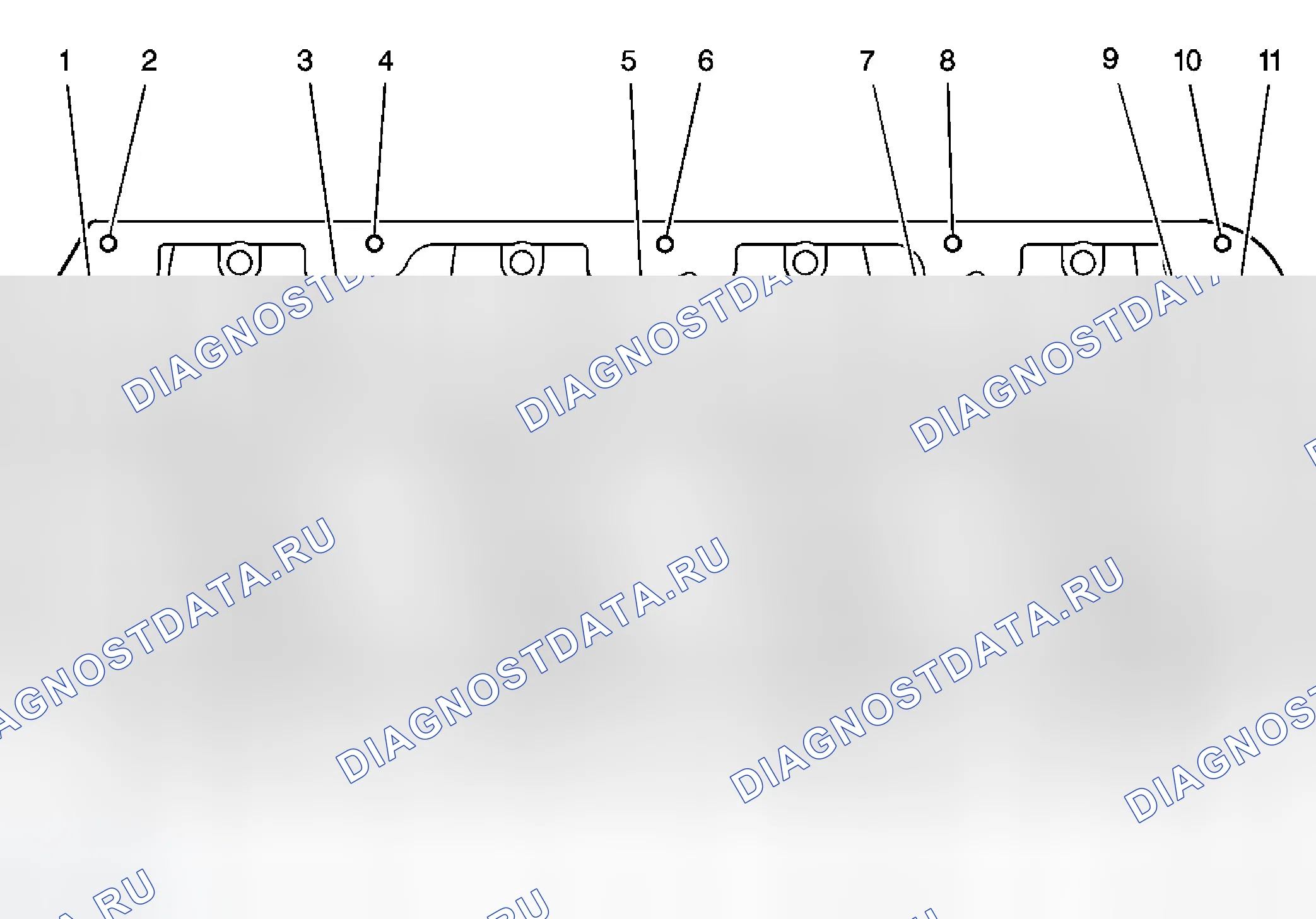 Рис. 137: Головка цилиндра - вид сверху. Chevrolet Silverado 3500 