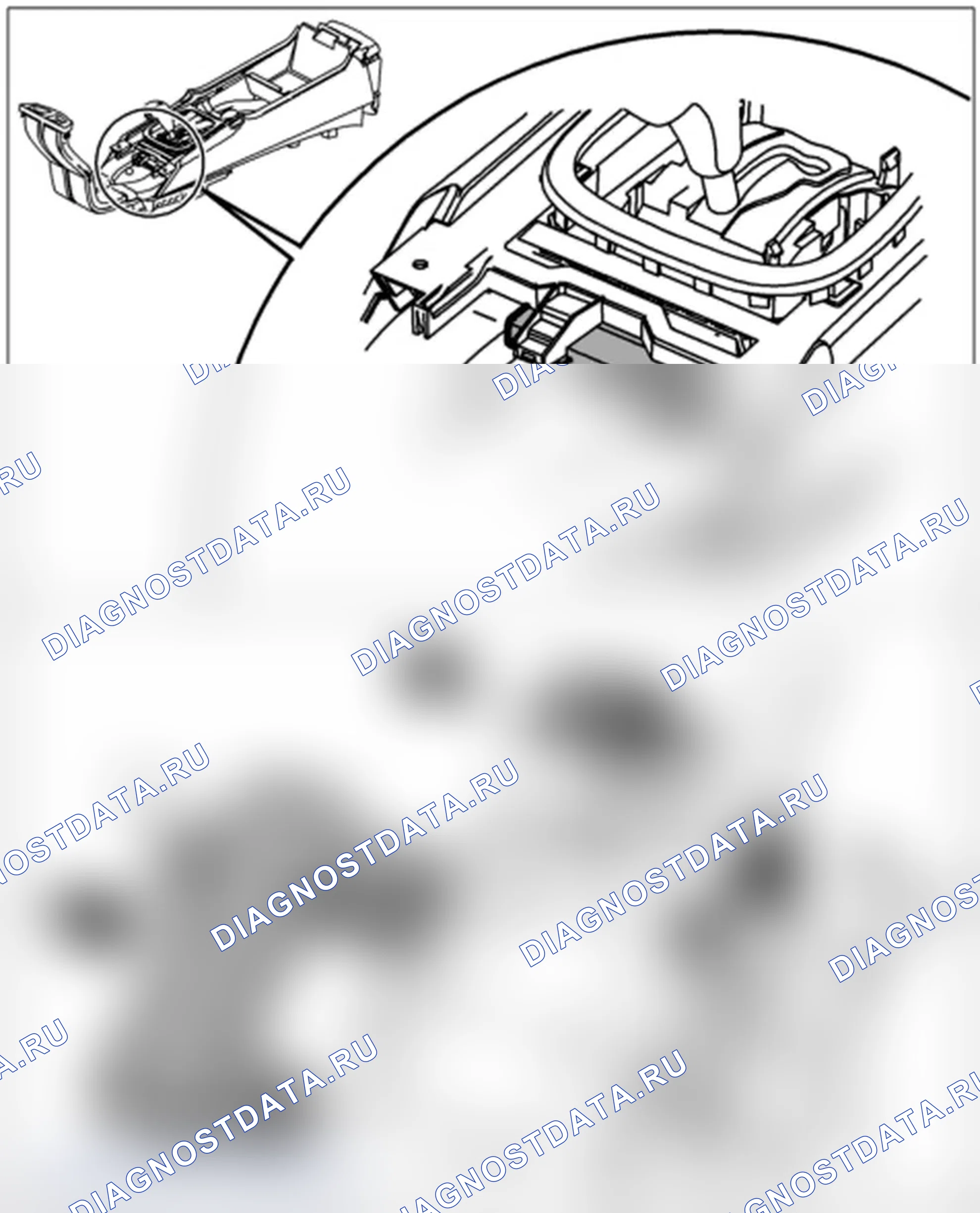 Рис. 299: Установка передней антенны, центральной консоли (A). Porsche Cayenne Turbo I рестайлинг