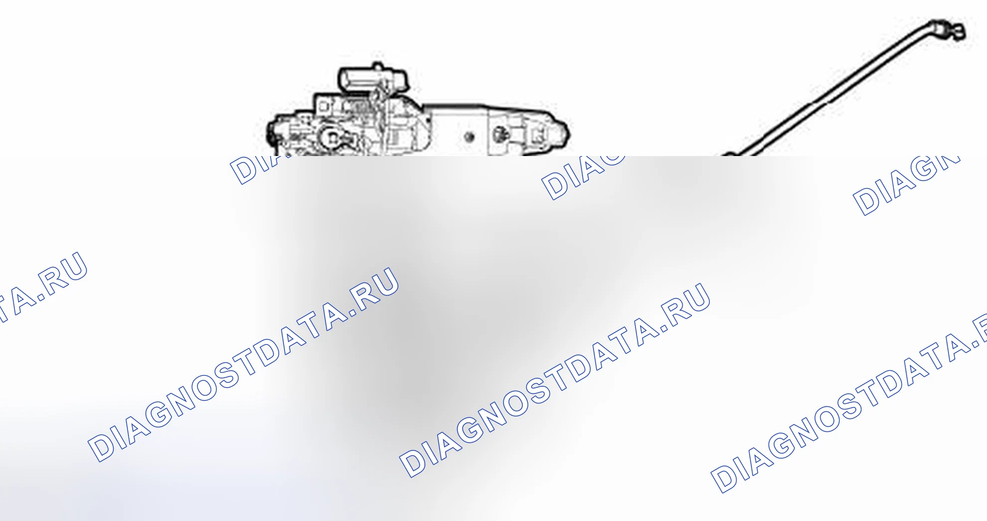 Рис. 61: Кабель разблокировки дверной защелки. Hyundai Lafesta I