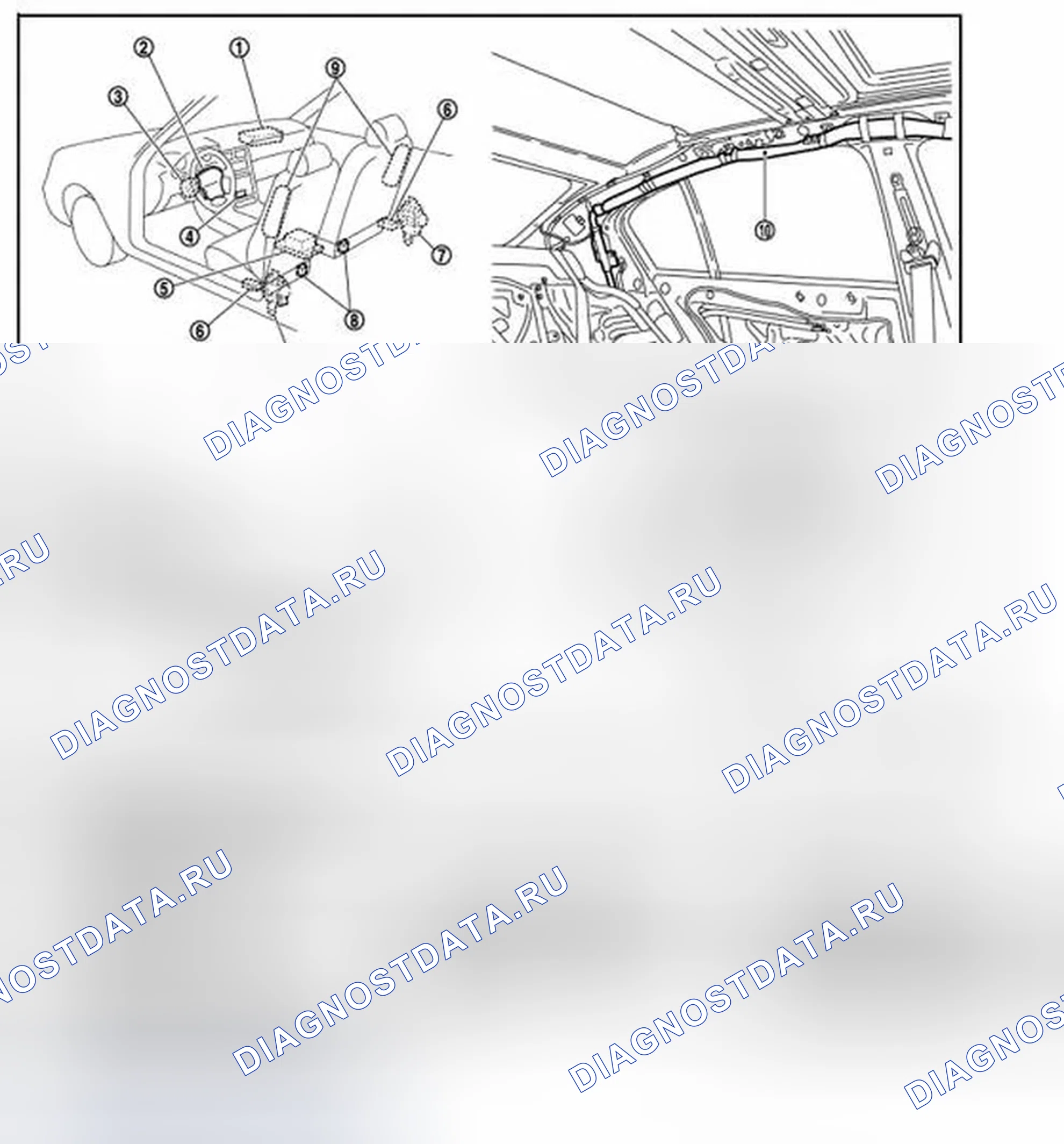 Рис. 93: Расположение компонентов. Infiniti G37 IV рестайлинг